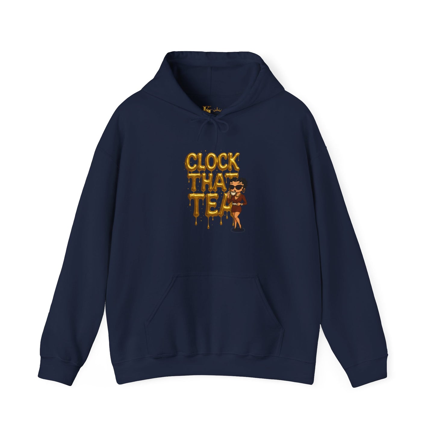 Clock That Tea Hooded Sweatshirt, Fun Unisex Hoodie, Cozy Sweatshirt Gift for Tea Lovers, Stylish Casual Wear, Perfect for Any Season