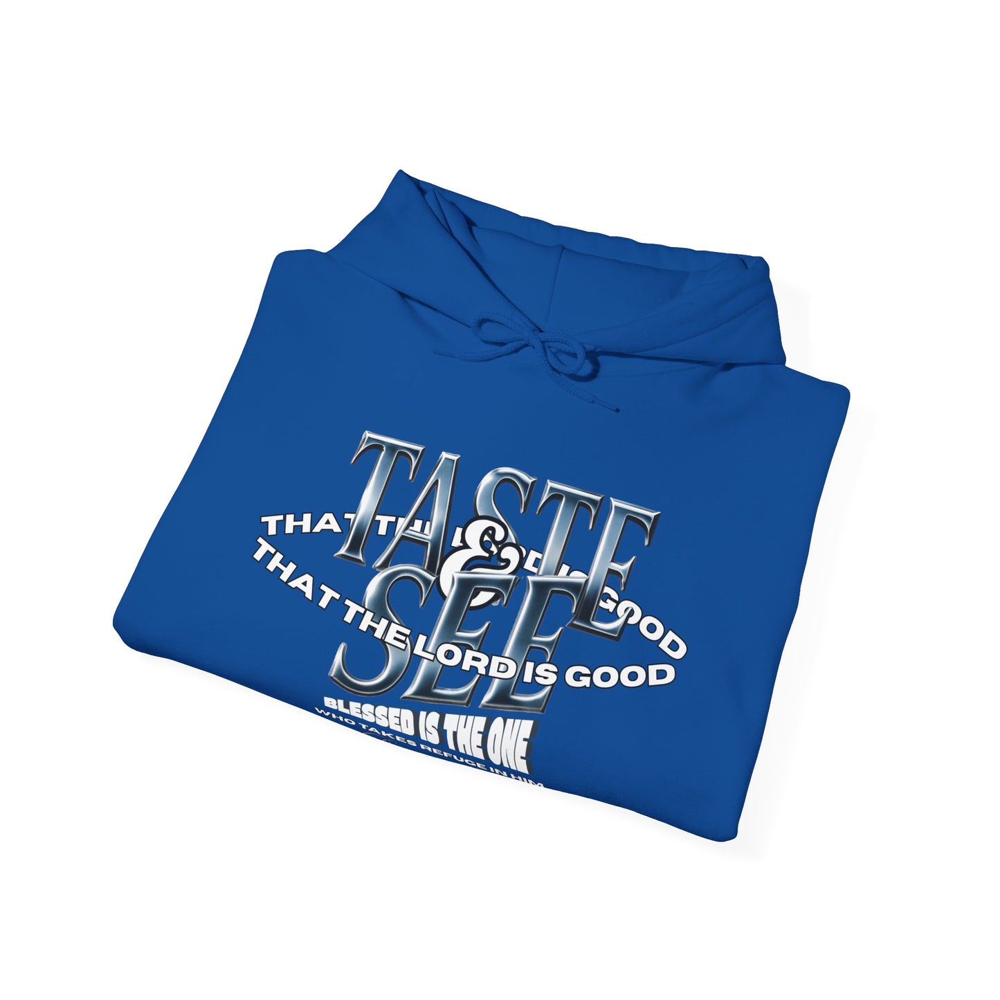 Taste & See Graphic Hoodie - Cozy Unisex Sweatshirt for Everyday Style, Gift for Friends, Inspirational Fashion, Fall Season