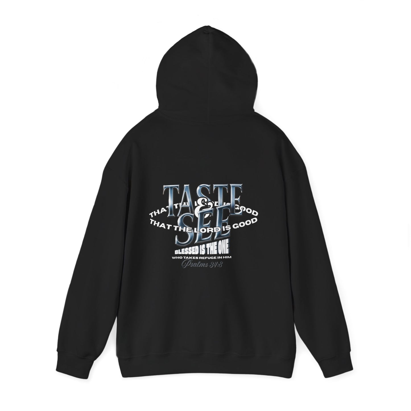 Taste & See Graphic Hoodie - Cozy Unisex Sweatshirt for Everyday Style, Gift for Friends, Inspirational Fashion, Fall Season