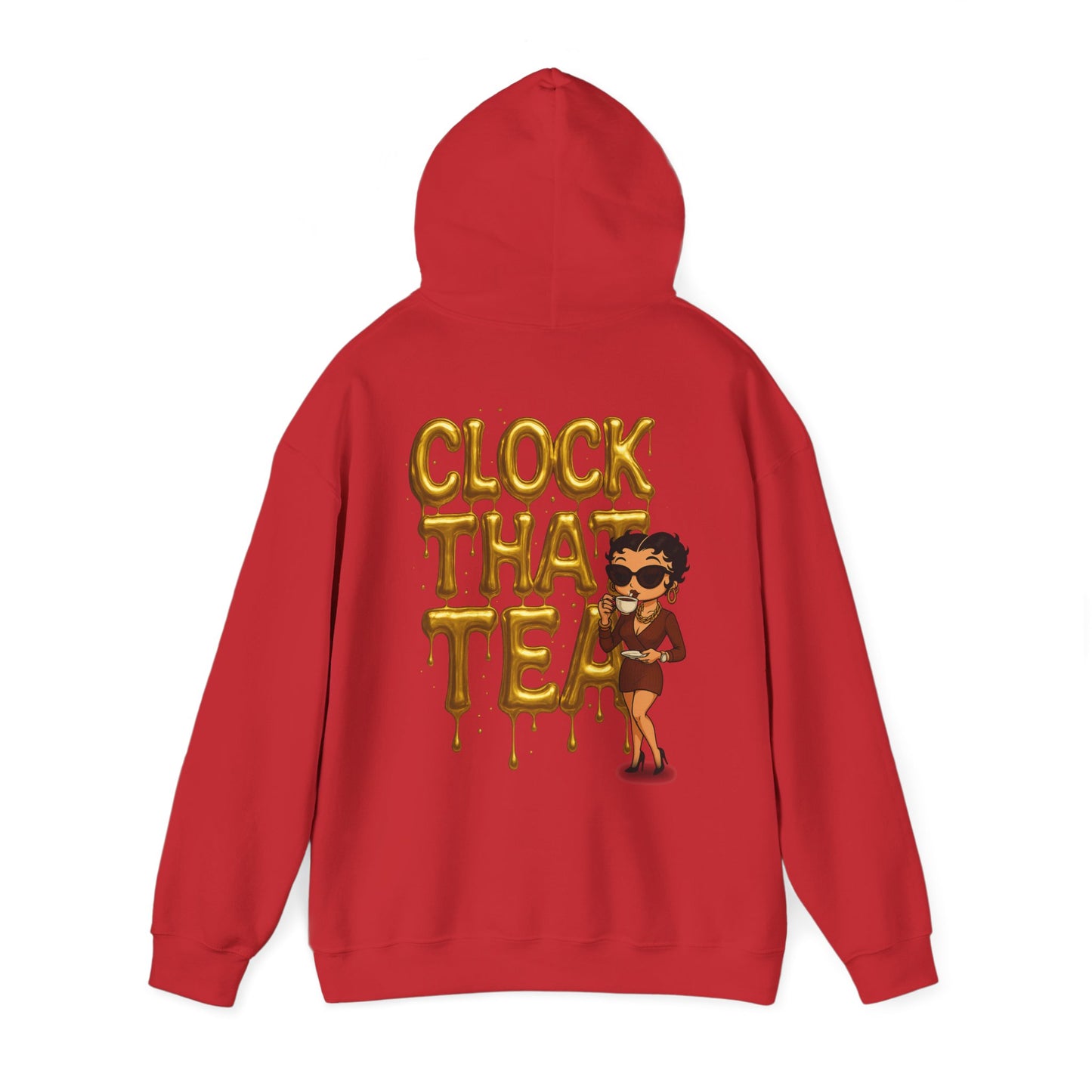 Clock That Tea Hooded Sweatshirt, Fun Unisex Hoodie, Cozy Sweatshirt Gift for Tea Lovers, Stylish Casual Wear, Perfect for Any Season