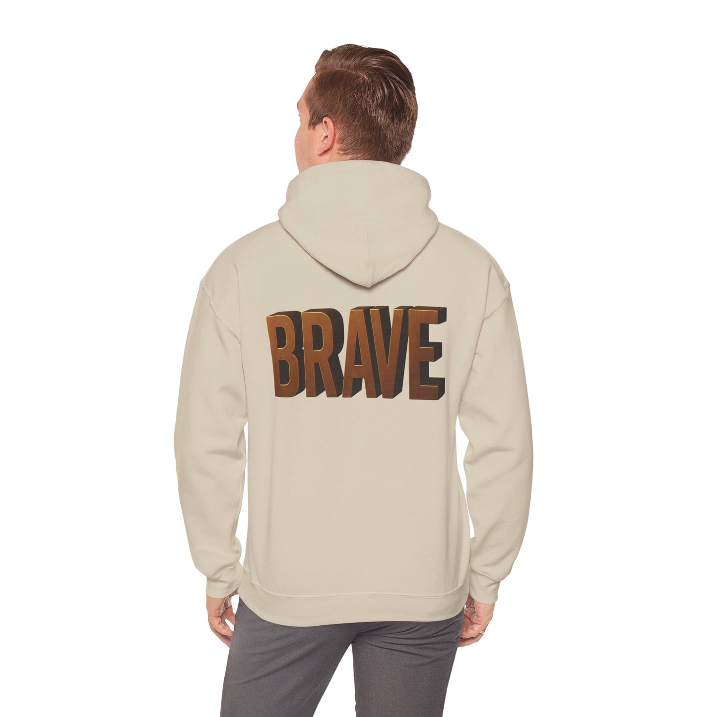 Brave Inspirational Hoodie, Inspirational Sweatshirt, Unisex Casual Wear, Gift for Him, Motivational Clothing