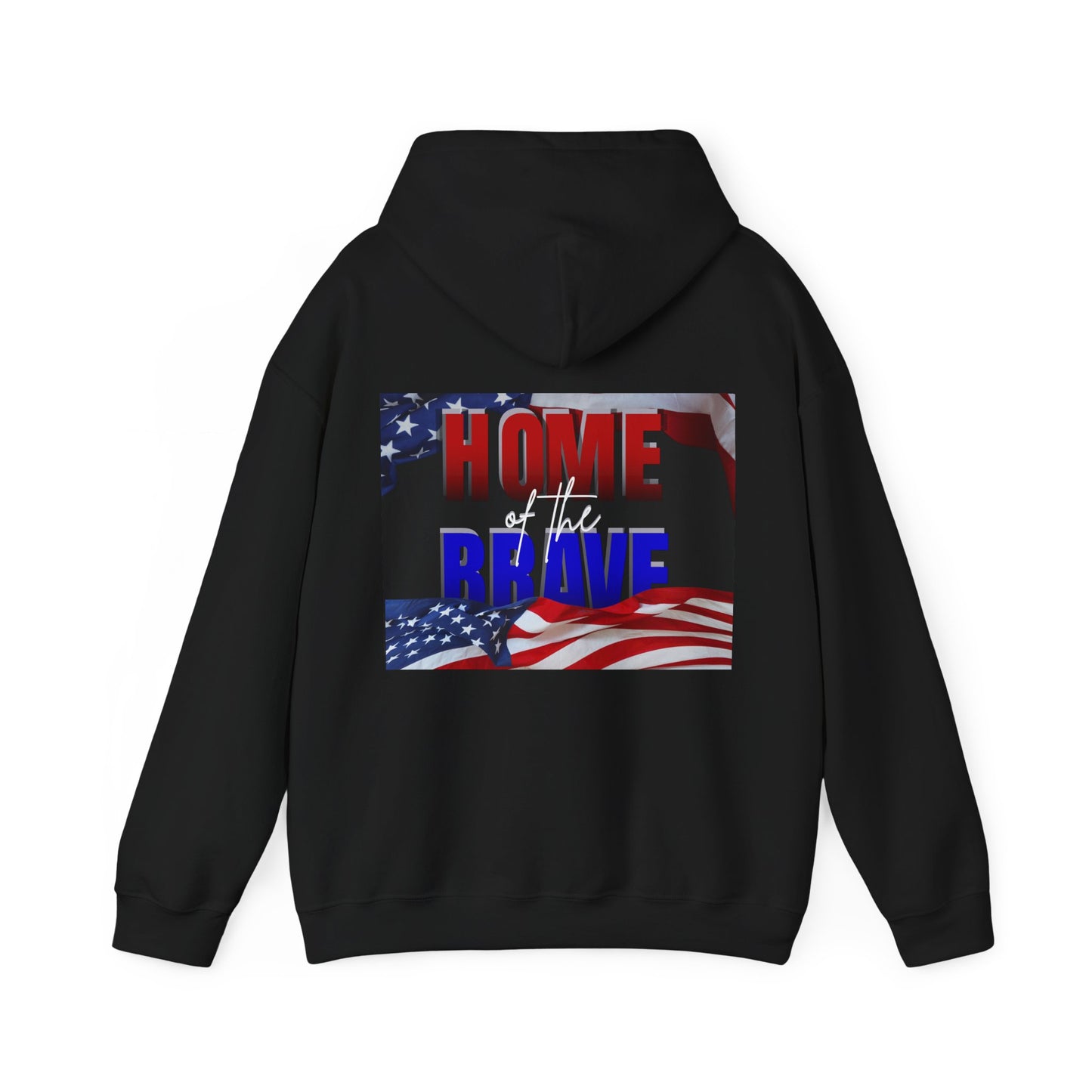 Patriotic Hooded Sweatshirt | Land of the Free | Home of the Brave | Unisex Pullover | Independence Day Gift