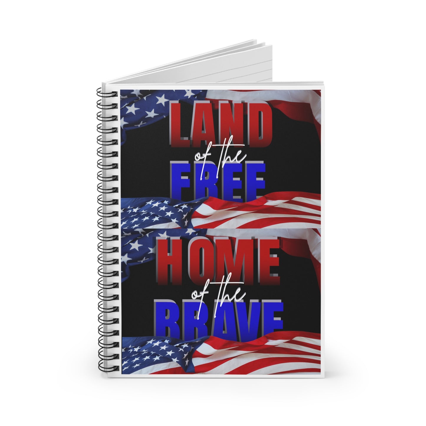 Patriotic Spiral Notebook | Perfect for Journaling, Sketching, School, Gifts, USA Celebrations