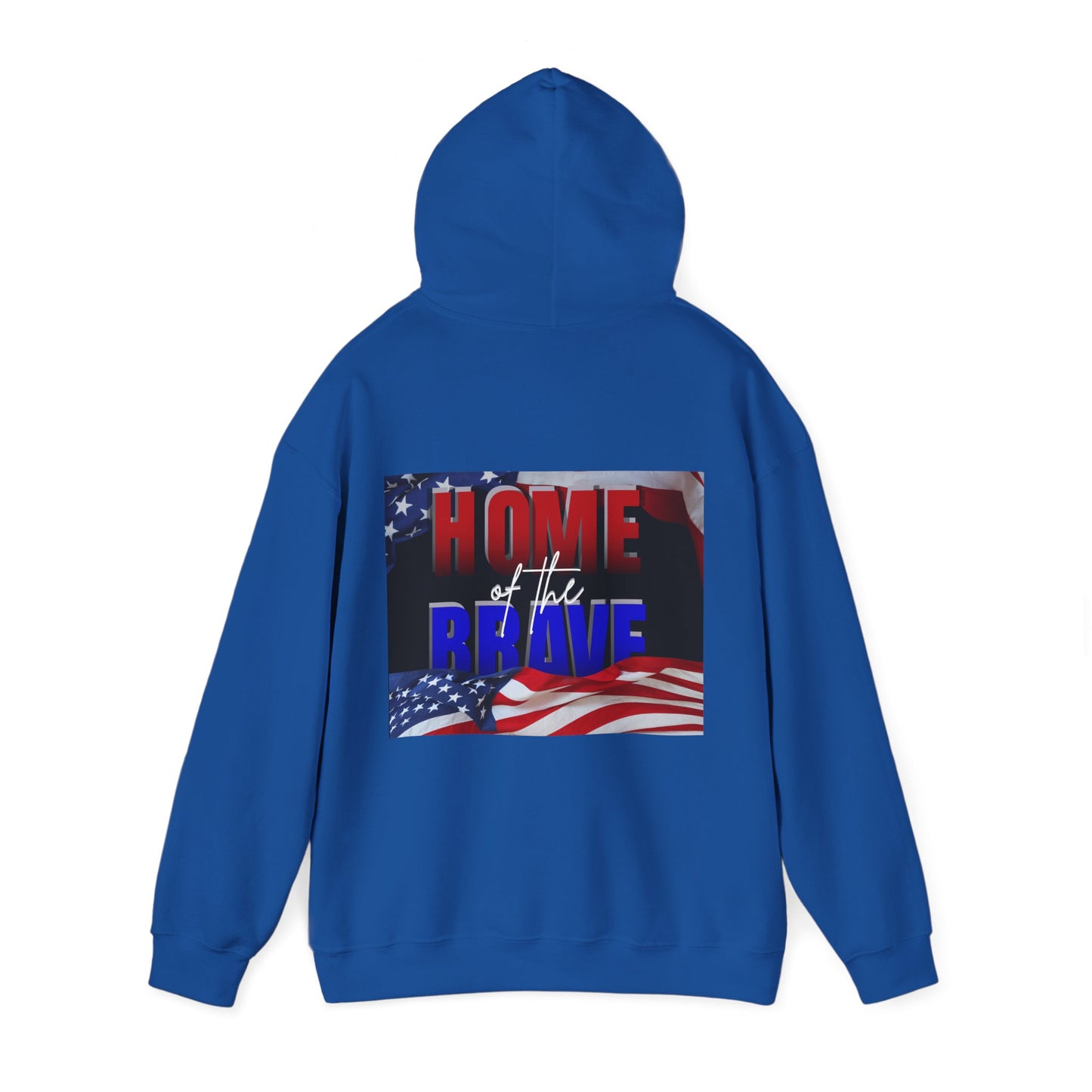 Patriotic Hooded Sweatshirt | Land of the Free | Home of the Brave | Unisex Pullover | Independence Day Gift