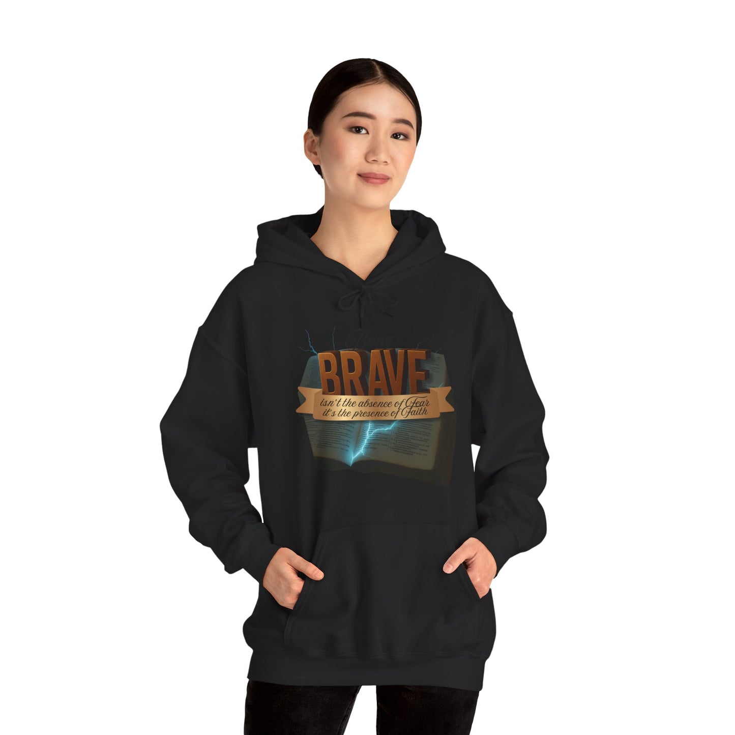 Brave Inspirational Hoodie, Inspirational Sweatshirt, Unisex Casual Wear, Gift for Him, Motivational Clothing