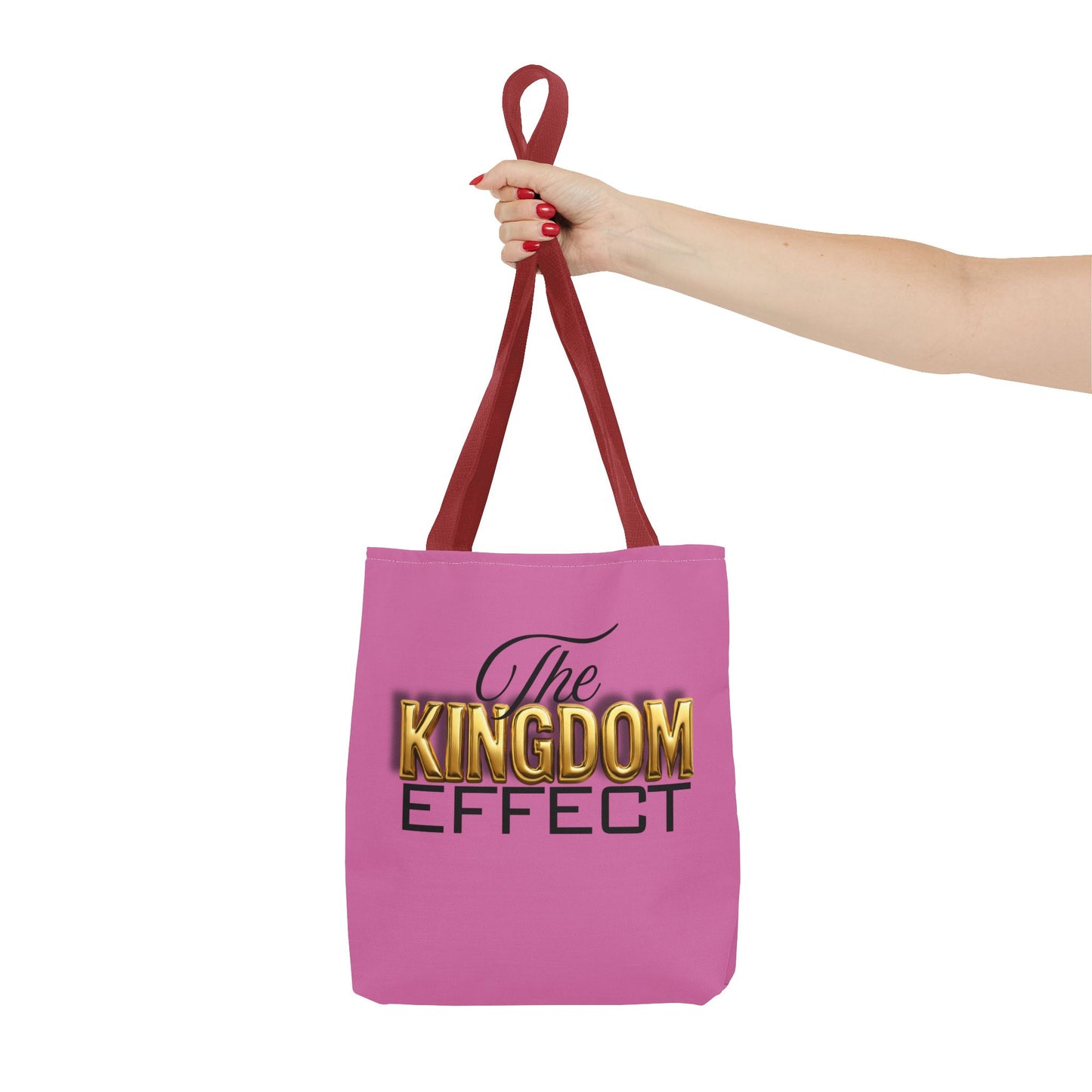 The Kingdom Effect, Pink Stylish Kingdom Effect Tote Bag, Eco-Friendly Shopping Bag, Gift for Kingdom Fans, Trendy Everyday Tote, Motivational Accessory