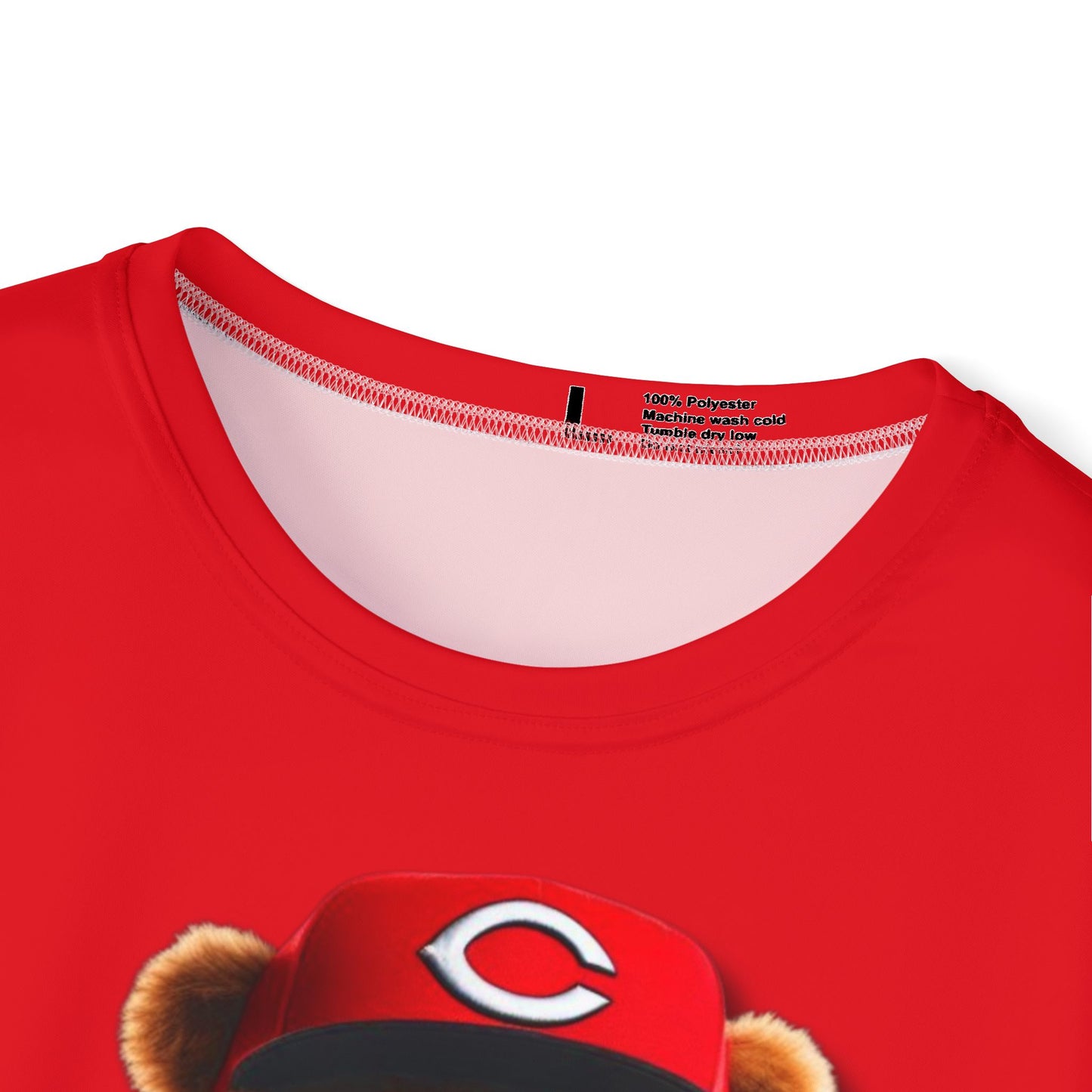 Cincinnati Reds Baseball, Bristol Motor Speedway, Men's Sports Jersey with Bear Mascot, Cute Baseball Shirt, Sporty Casual Wear, Gifts for Sports Fans, MLB Team Apparel, Fun Birthday Present