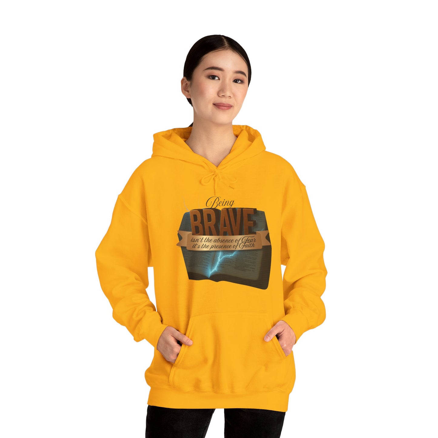 Brave Inspirational Hoodie, Inspirational Sweatshirt, Unisex Casual Wear, Gift for Him, Motivational Clothing