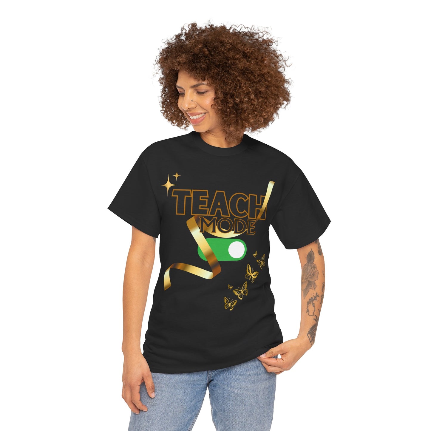 Teach Mode On Unisex Tee, Motivational T-Shirt, Gift for Teachers, Back to School Apparel, Wellness Shirt, Positive Vibes Wear