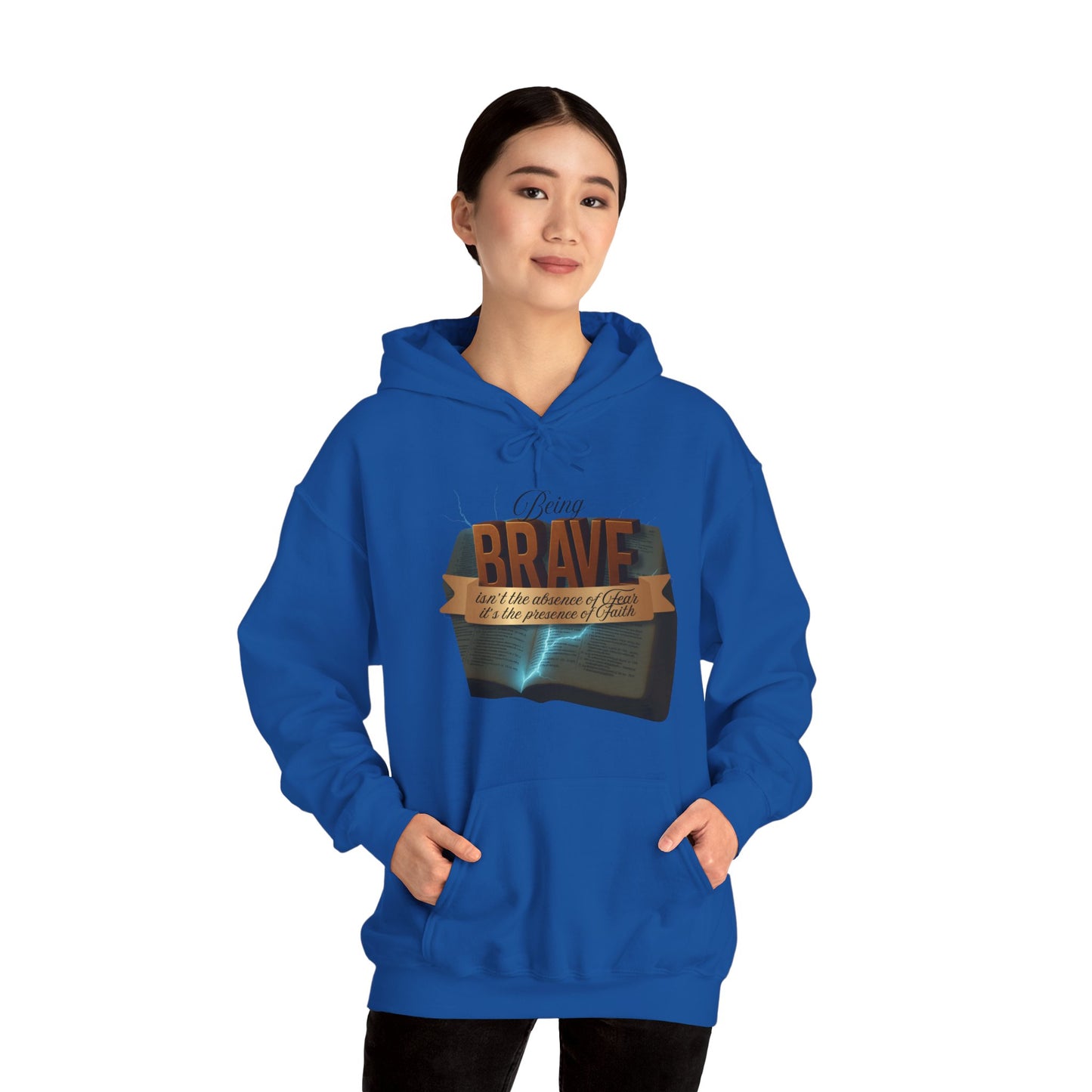 Brave Inspirational Hoodie, Inspirational Sweatshirt, Unisex Casual Wear, Gift for Him, Motivational Clothing