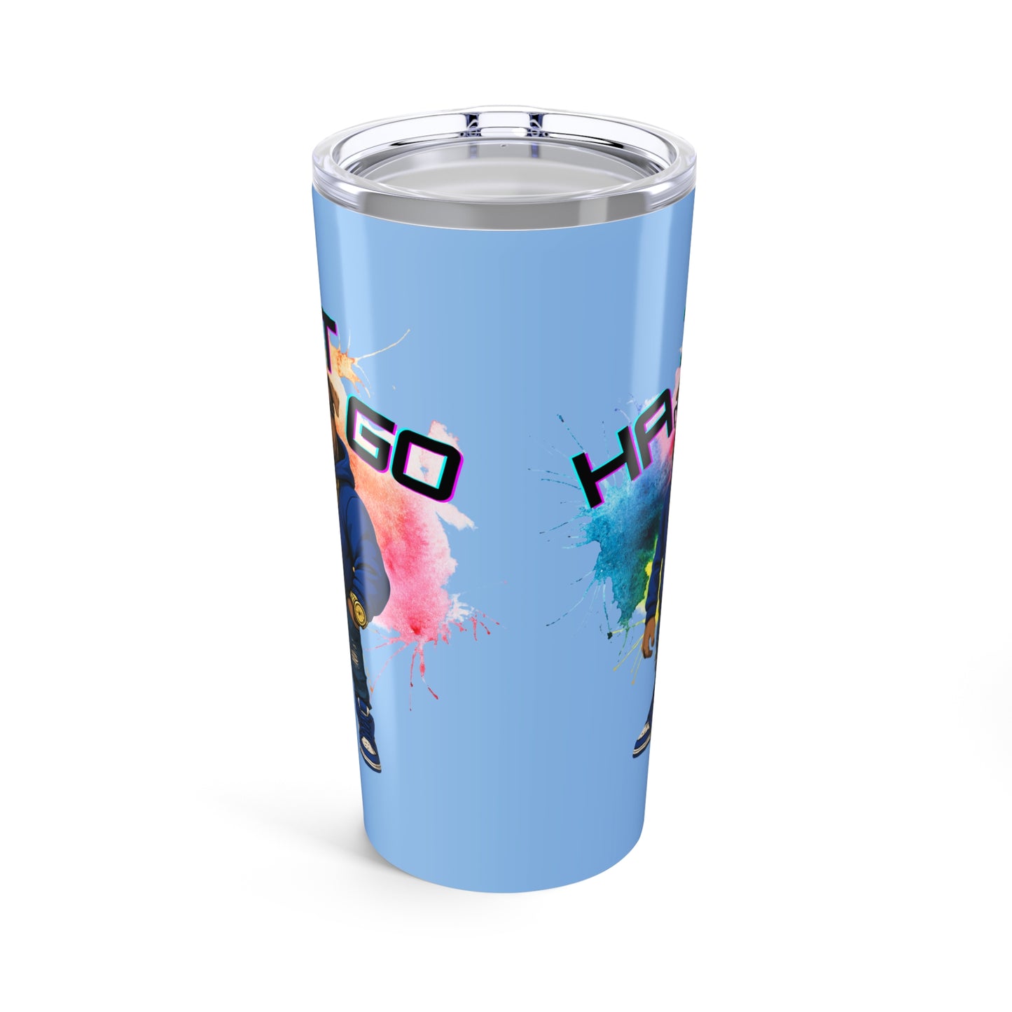 Ha It Go Colorful Character Tumbler, Personalized Travel Mug, Fun Drinkware, Customizable Water Bottle, Gift for Gamers, Unique Party Favor
