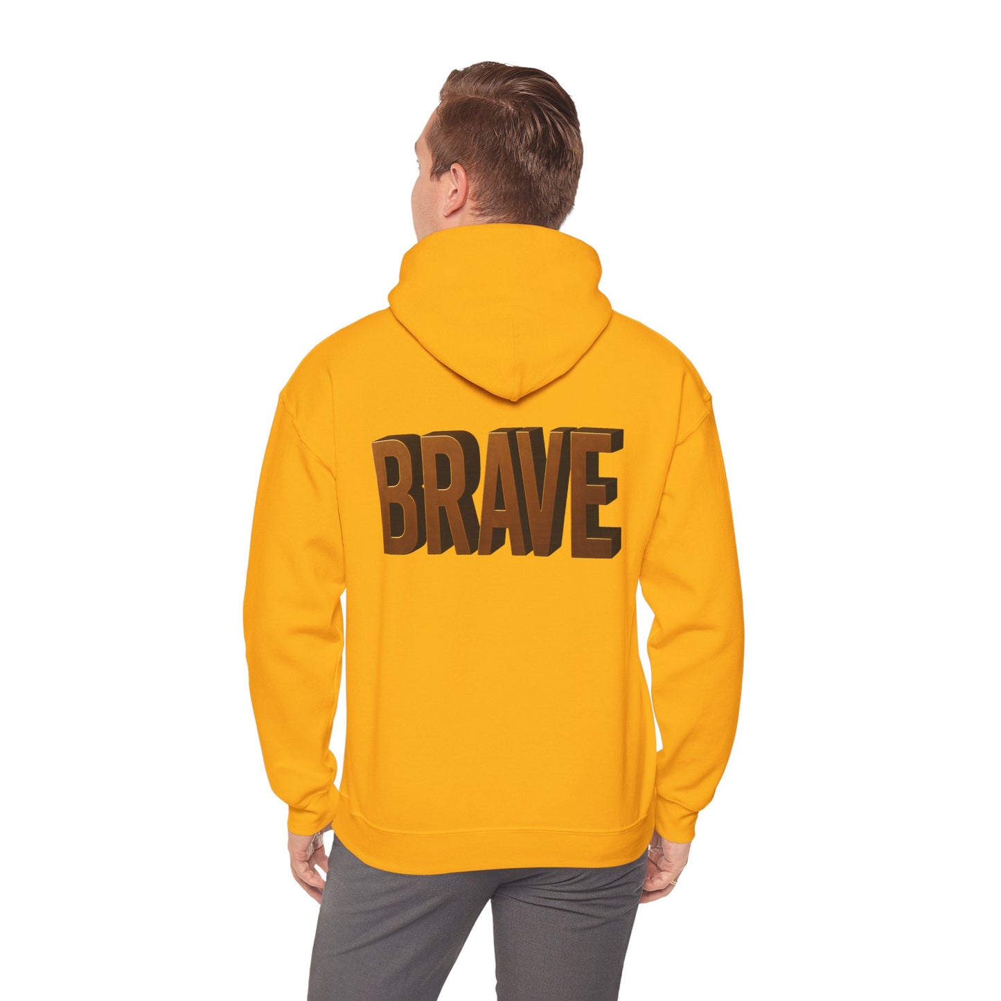 Brave Inspirational Hoodie, Inspirational Sweatshirt, Unisex Casual Wear, Gift for Him, Motivational Clothing