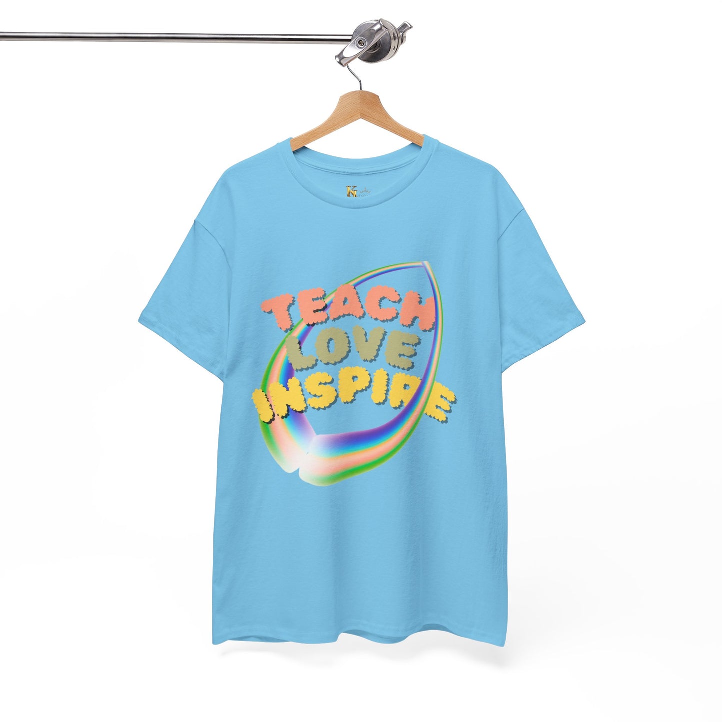 Inspiring Teach Love Unisex Tee, Motivational T-Shirt, Gift for Teachers, Back to School Apparel, Wellness Shirt, Positive Vibes Wear