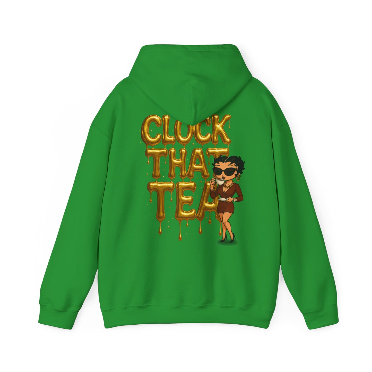 Clock That Tea Hooded Sweatshirt, Fun Unisex Hoodie, Cozy Sweatshirt Gift for Tea Lovers, Stylish Casual Wear, Perfect for Any Season
