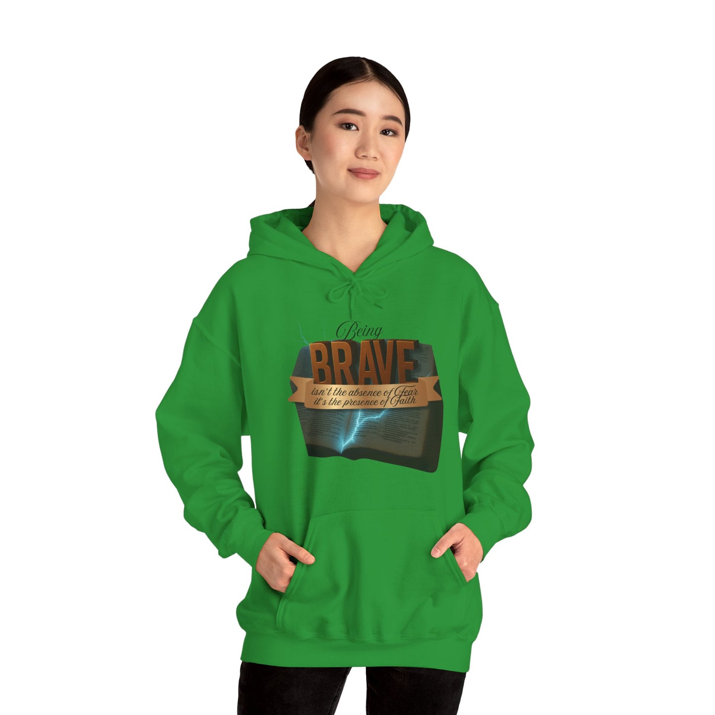 Brave Inspirational Hoodie, Inspirational Sweatshirt, Unisex Casual Wear, Gift for Him, Motivational Clothing