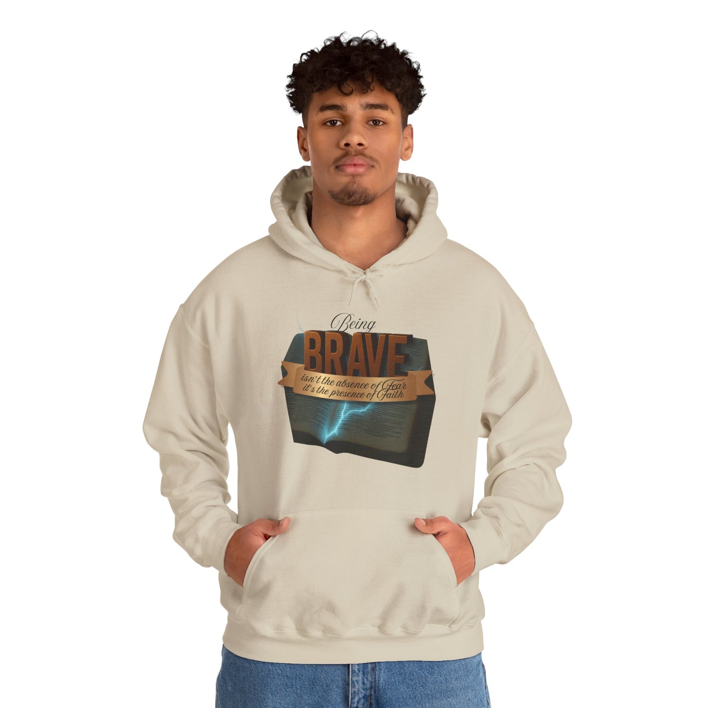 Brave Inspirational Hoodie, Inspirational Sweatshirt, Unisex Casual Wear, Gift for Him, Motivational Clothing