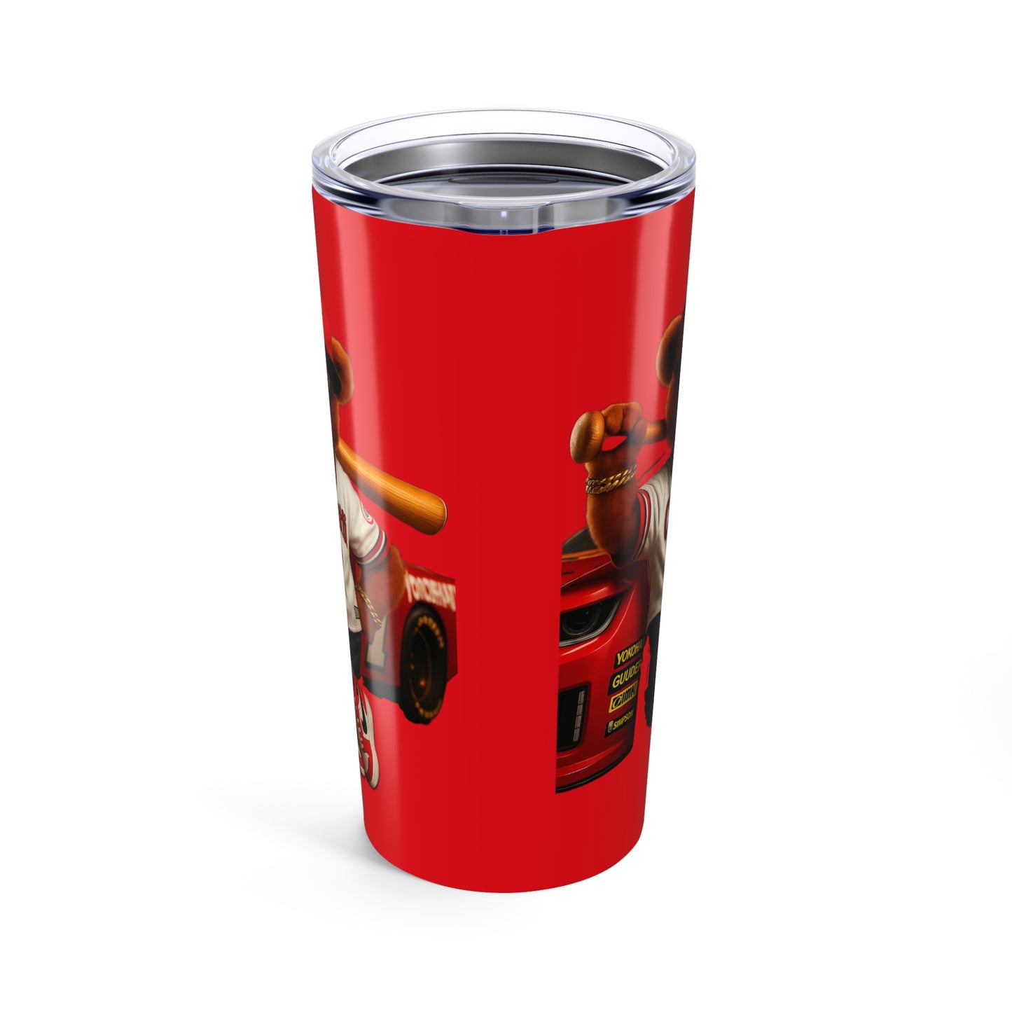 Cincinnati Reds Baseball, Race Car Enthusiast Tumbler | Personalized 20oz Travel Mug | Gift for Him, Birthday, Car Lovers, Racing Event, Unique Beverage Container