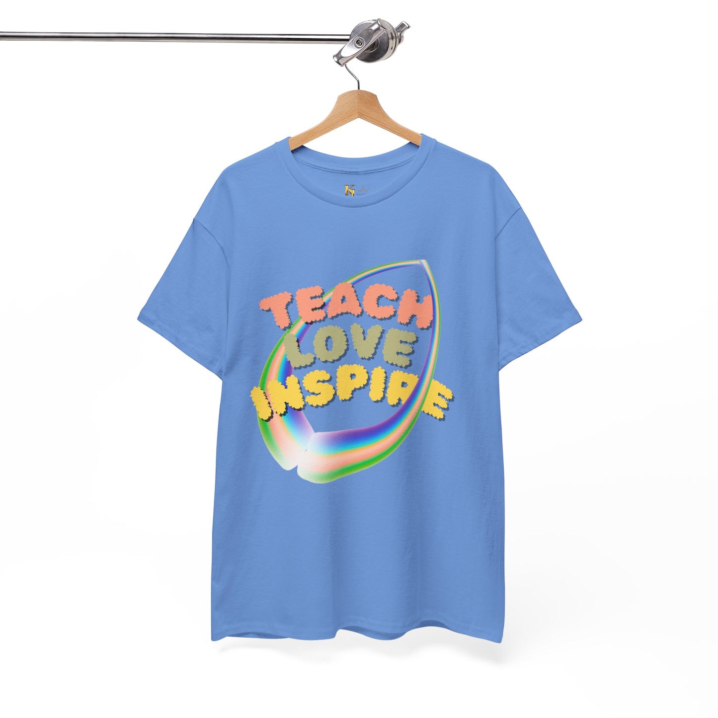 Inspiring Teach Love Unisex Tee, Motivational T-Shirt, Gift for Teachers, Back to School Apparel, Wellness Shirt, Positive Vibes Wear