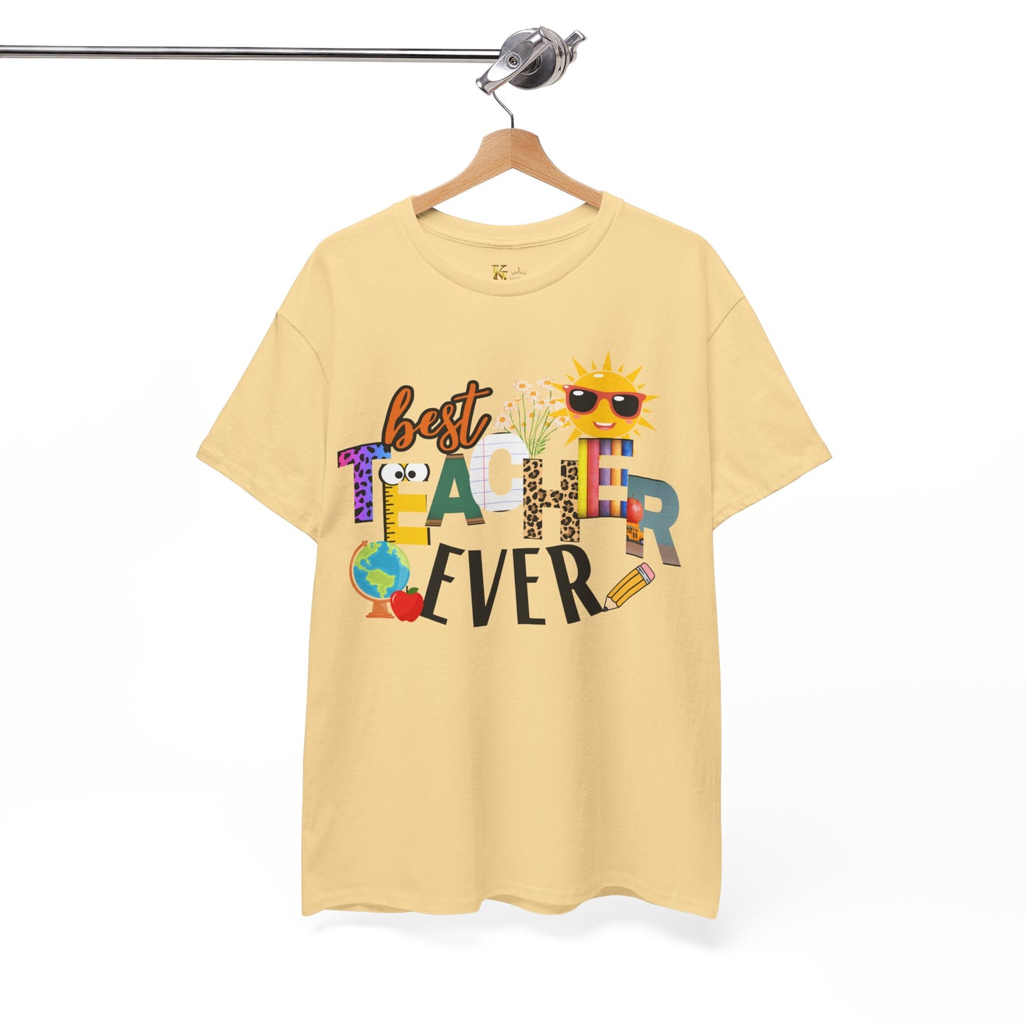 Best Teacher Ever Unisex Tee, Motivational T-Shirt, Gift for Teachers, Back to School Apparel, Wellness Shirt, Positive Vibes Wear