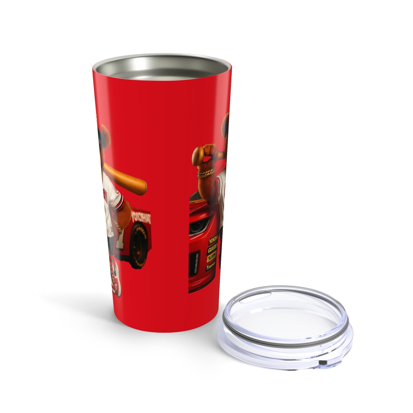 Cincinnati Reds Baseball, Race Car Enthusiast Tumbler | Personalized 20oz Travel Mug | Gift for Him, Birthday, Car Lovers, Racing Event, Unique Beverage Container