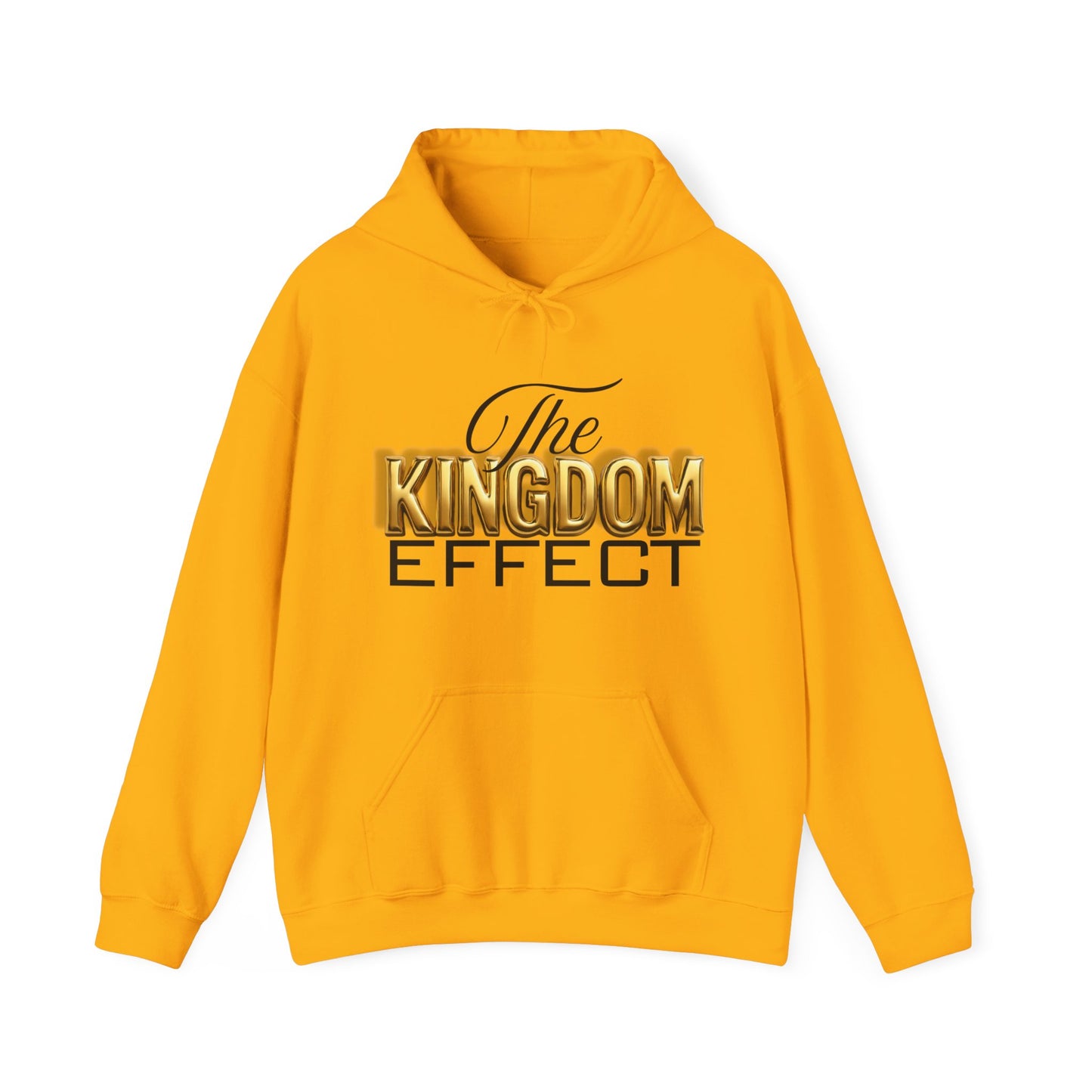 The Kingdom Effect Hoodie (Gold) | Unisex Heavy Blend Sweatshirt for Comfort, Stylish Gift, Cozy Layers, Fashion Statement, Unique Design