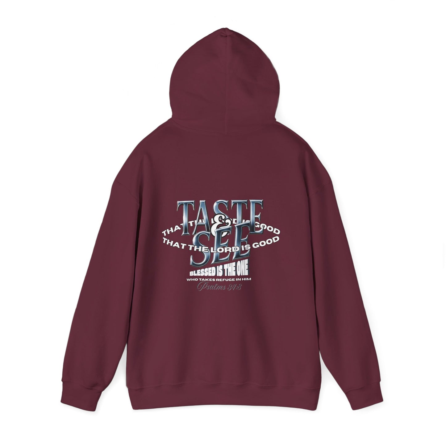 Taste & See Graphic Hoodie - Cozy Unisex Sweatshirt for Everyday Style, Gift for Friends, Inspirational Fashion, Fall Season