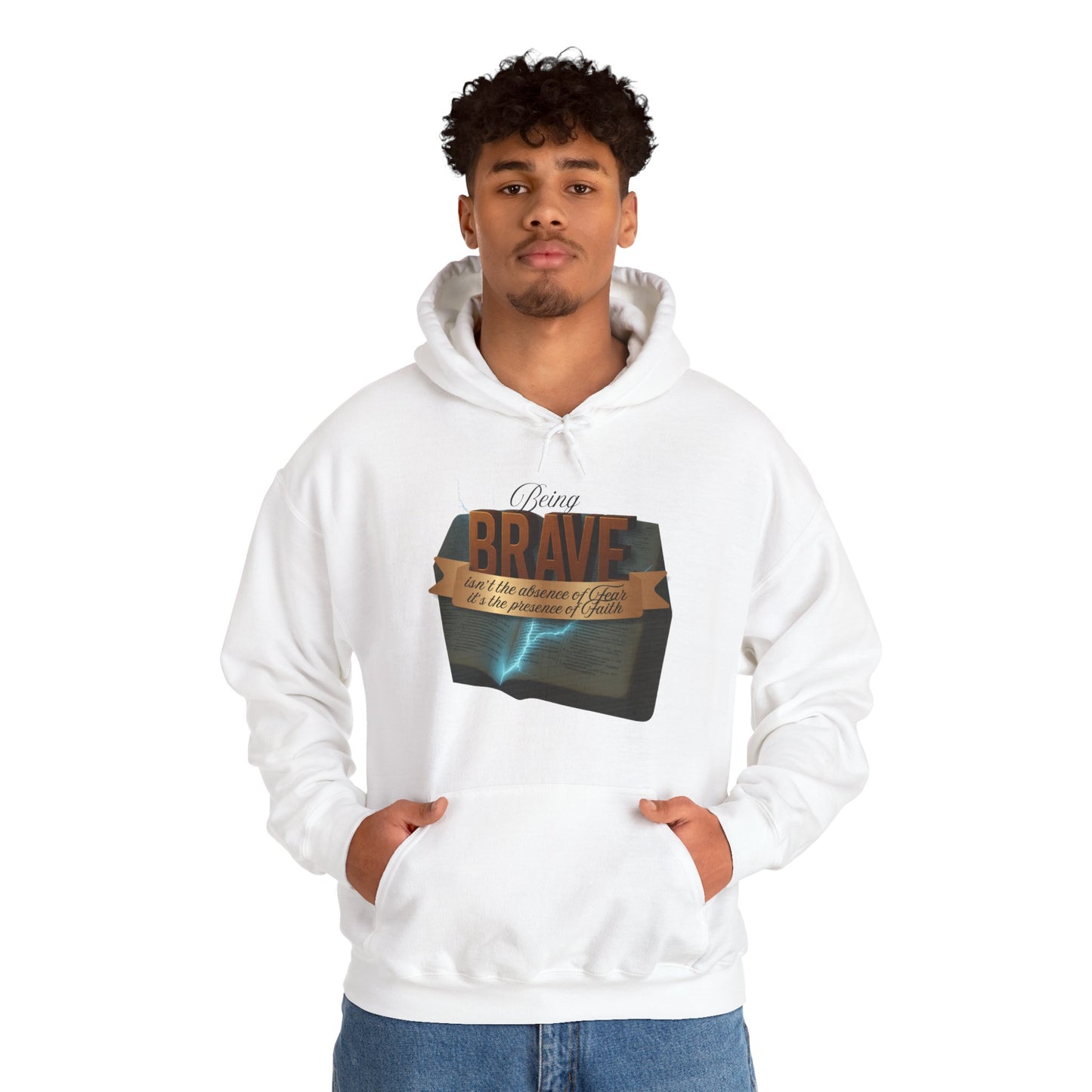 Brave Inspirational Hoodie, Inspirational Sweatshirt, Unisex Casual Wear, Gift for Him, Motivational Clothing