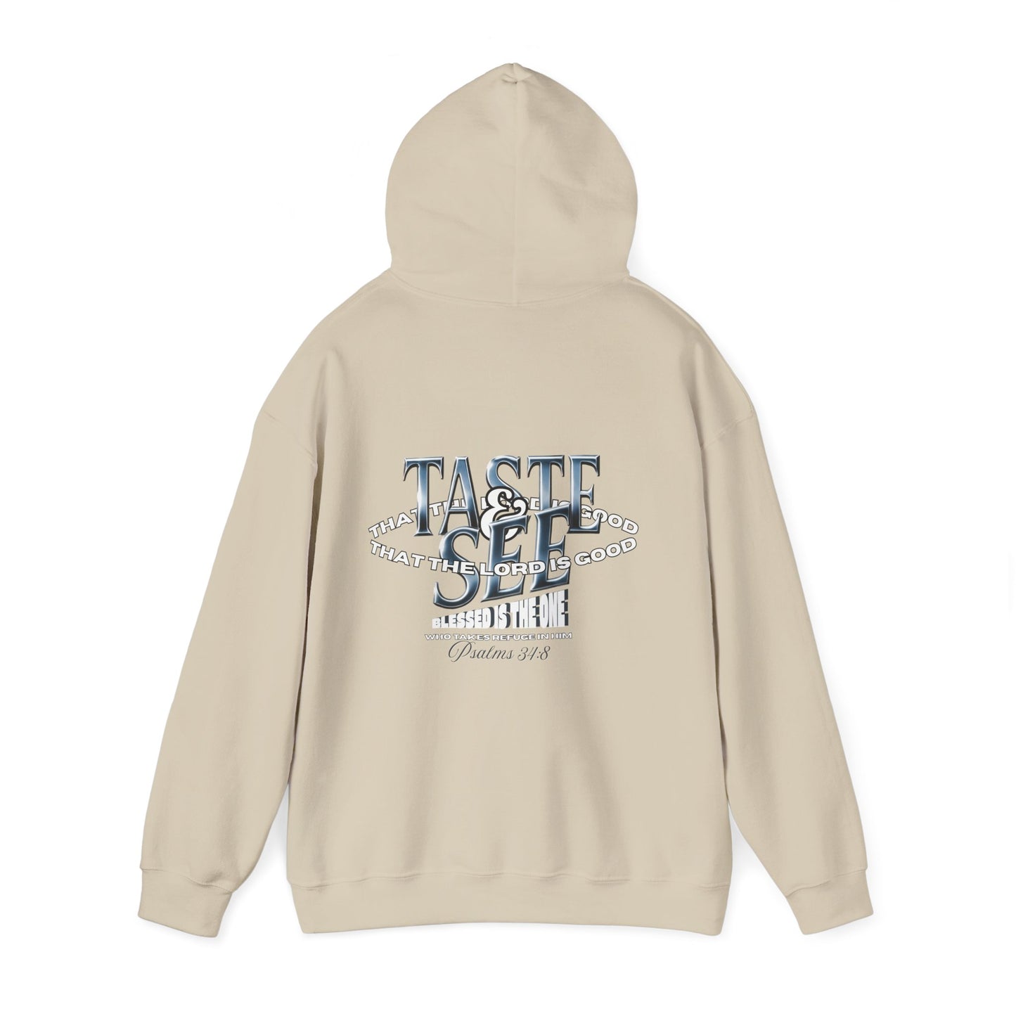 Taste & See Graphic Hoodie - Cozy Unisex Sweatshirt for Everyday Style, Gift for Friends, Inspirational Fashion, Fall Season