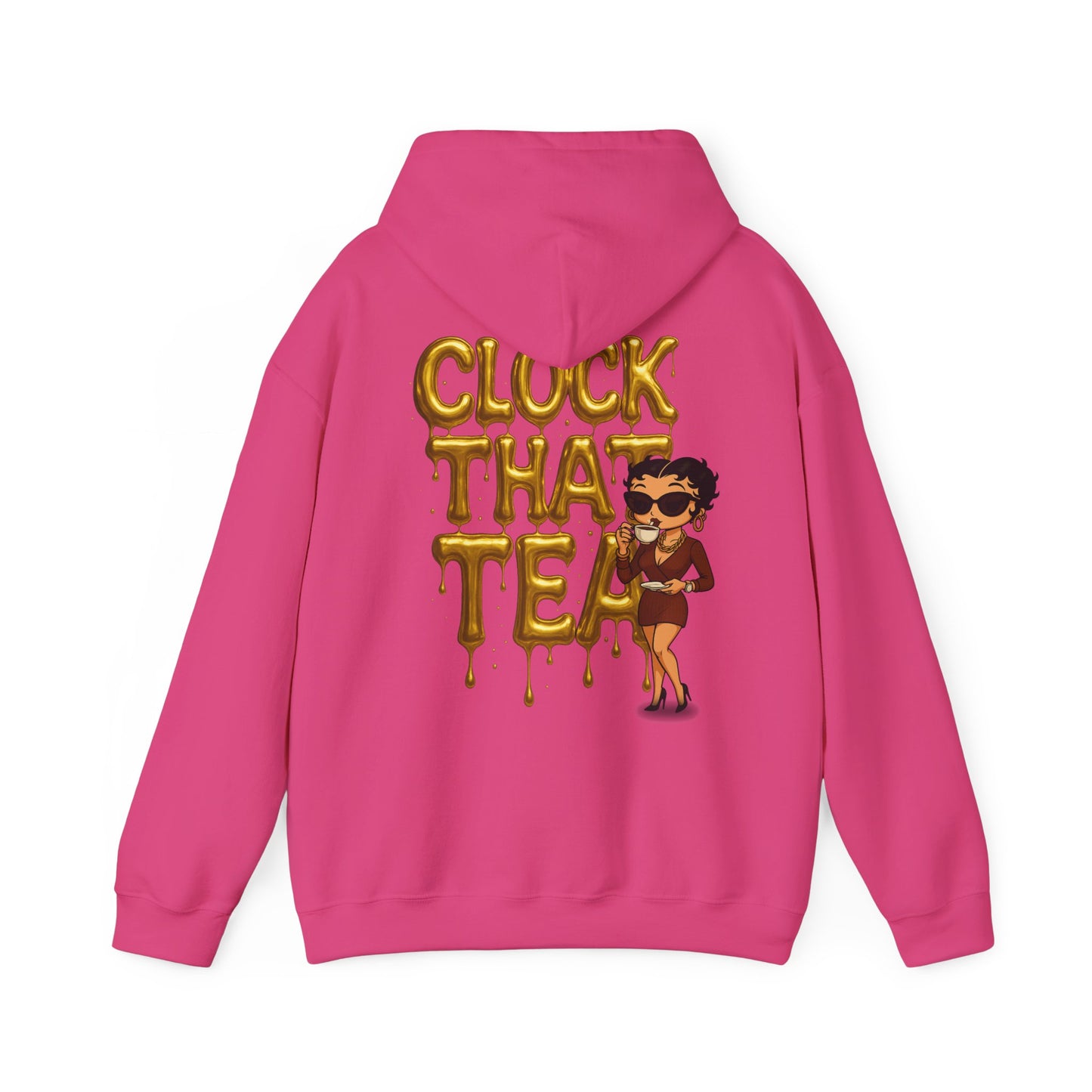 Clock That Tea Hooded Sweatshirt, Fun Unisex Hoodie, Cozy Sweatshirt Gift for Tea Lovers, Stylish Casual Wear, Perfect for Any Season