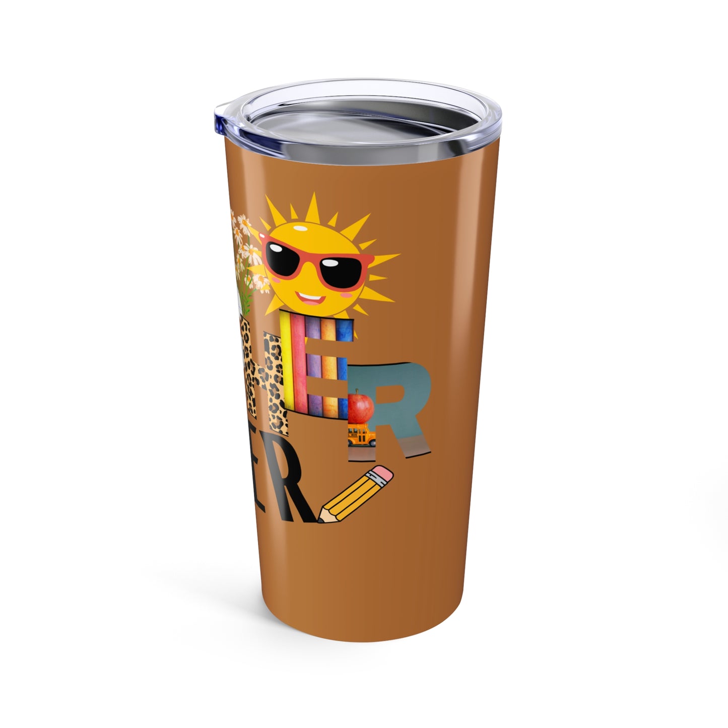 Best Teacher Ever, Colorful Inspirational Tumbler - Motivational Drinkware, Teacher Gift, Travel Mug, Stylish Coffee Cup