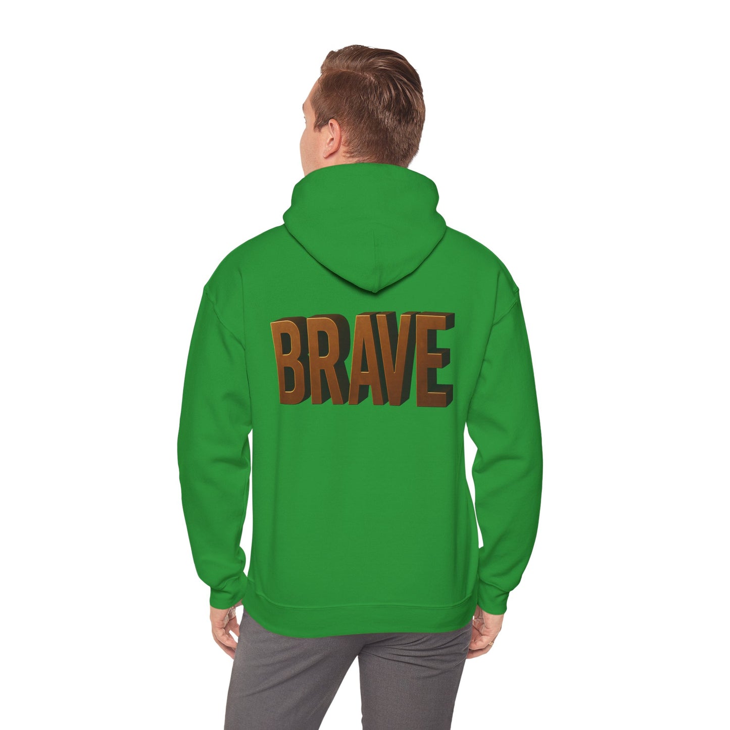 Brave Inspirational Hoodie, Inspirational Sweatshirt, Unisex Casual Wear, Gift for Him, Motivational Clothing