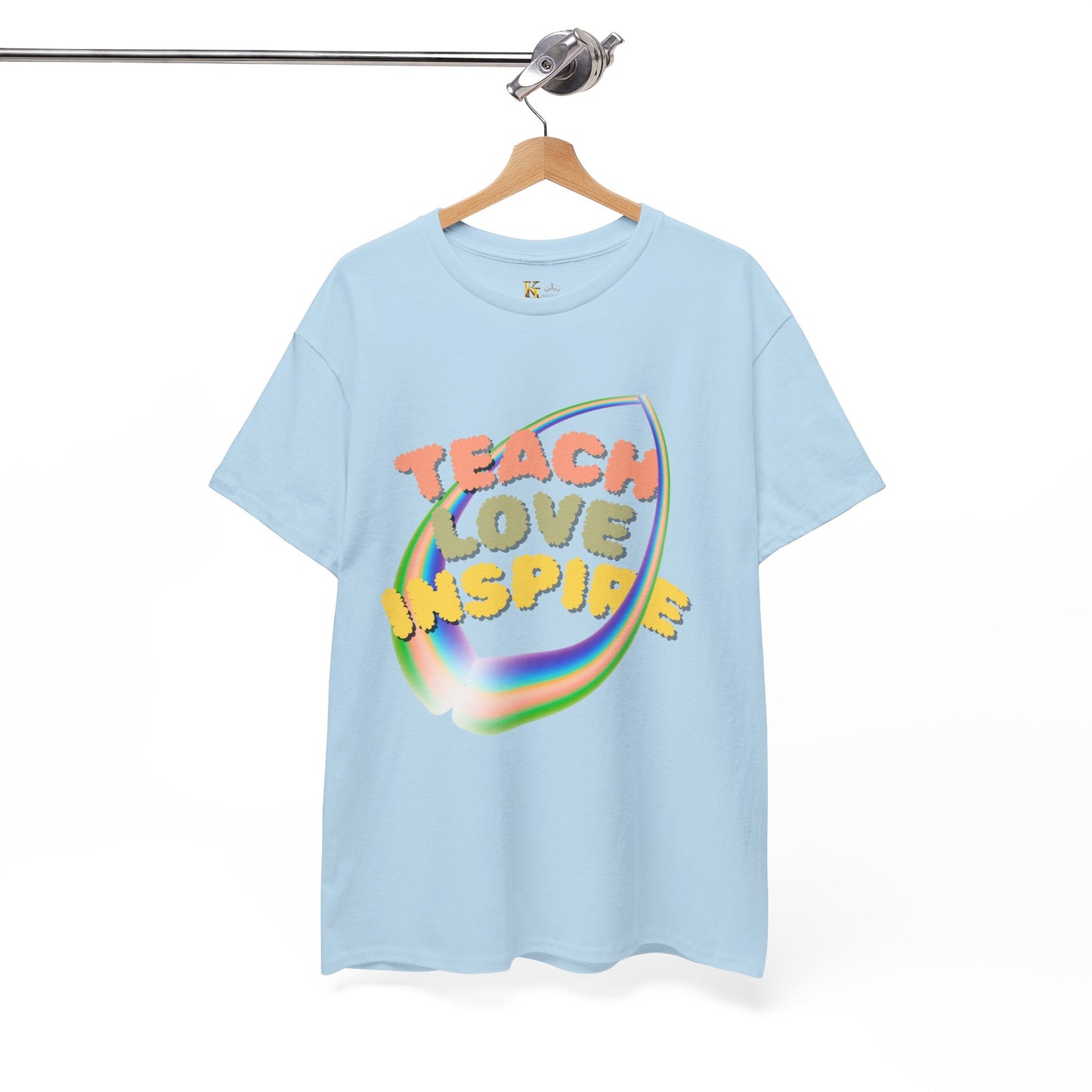 Inspiring Teach Love Unisex Tee, Motivational T-Shirt, Gift for Teachers, Back to School Apparel, Wellness Shirt, Positive Vibes Wear