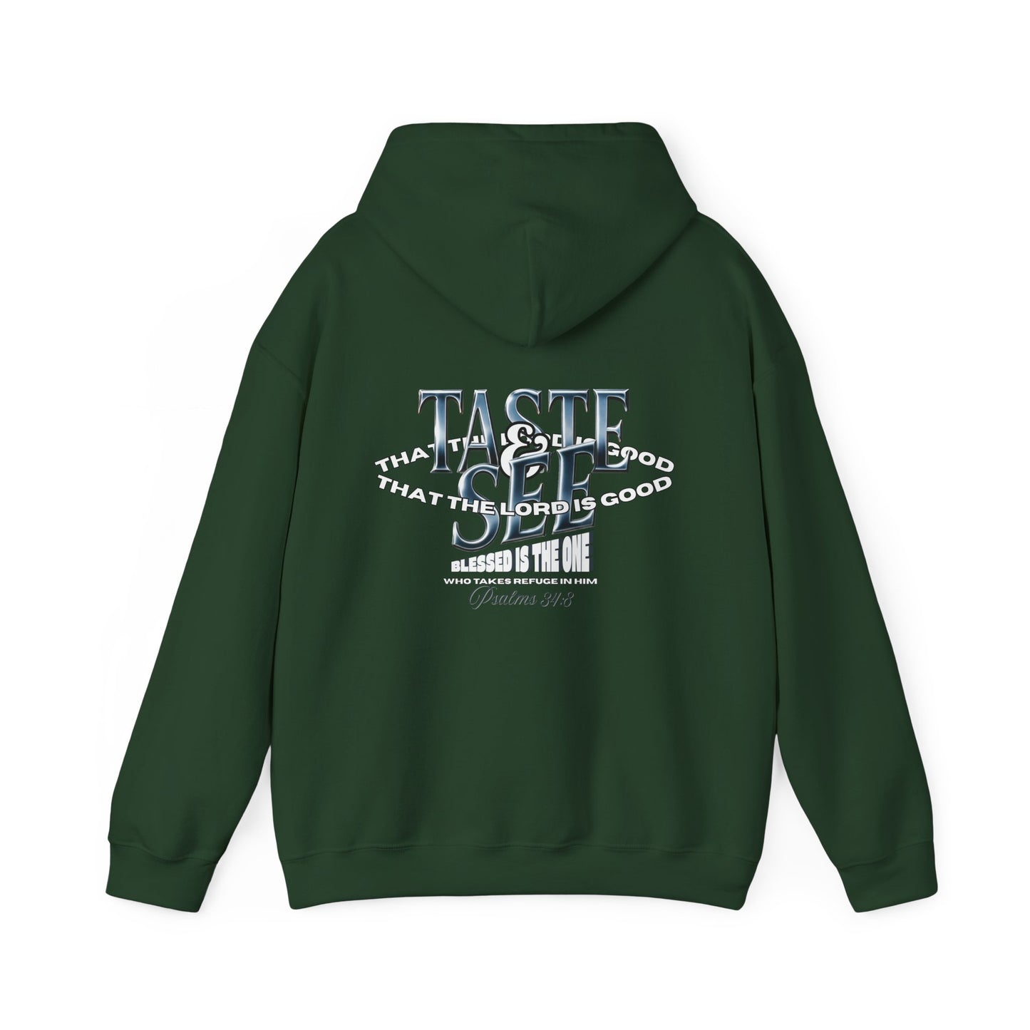 Taste & See Graphic Hoodie - Cozy Unisex Sweatshirt for Everyday Style, Gift for Friends, Inspirational Fashion, Fall Season