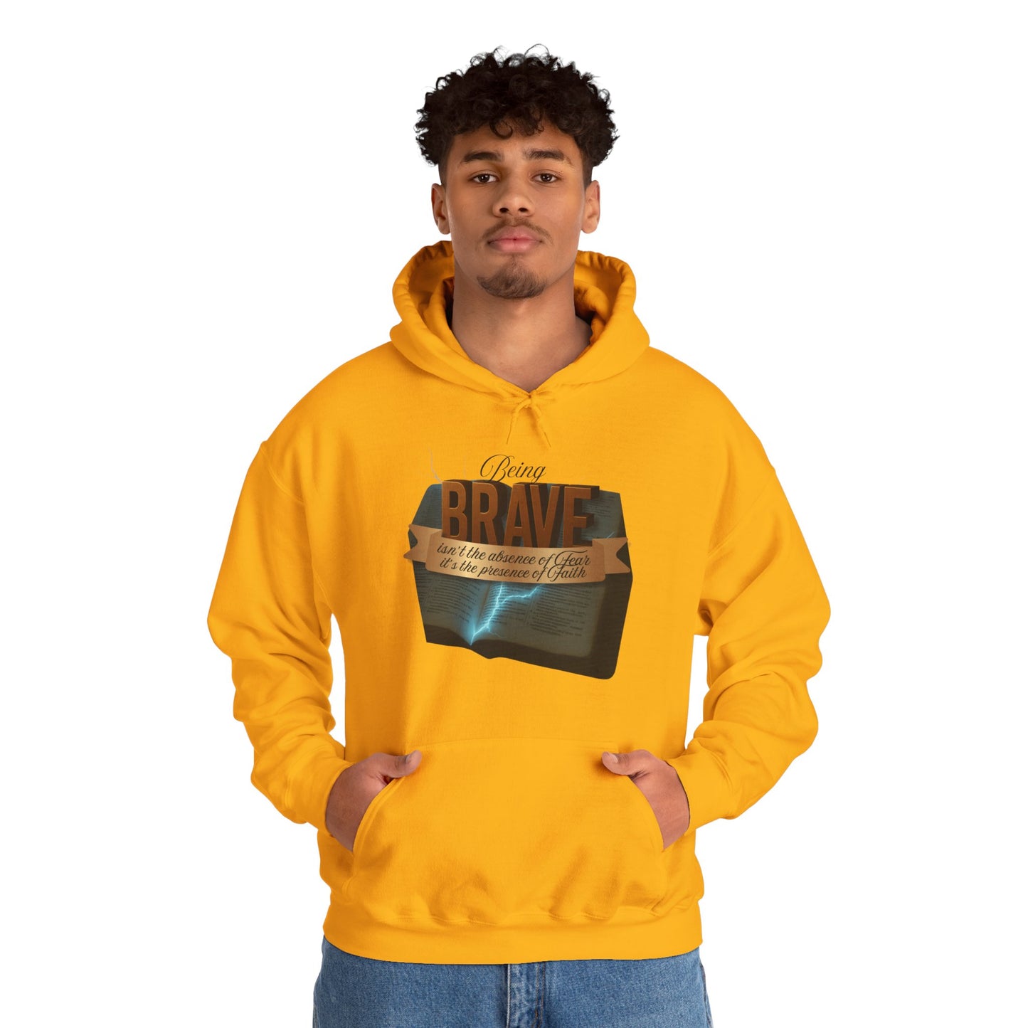 Brave Inspirational Hoodie, Inspirational Sweatshirt, Unisex Casual Wear, Gift for Him, Motivational Clothing