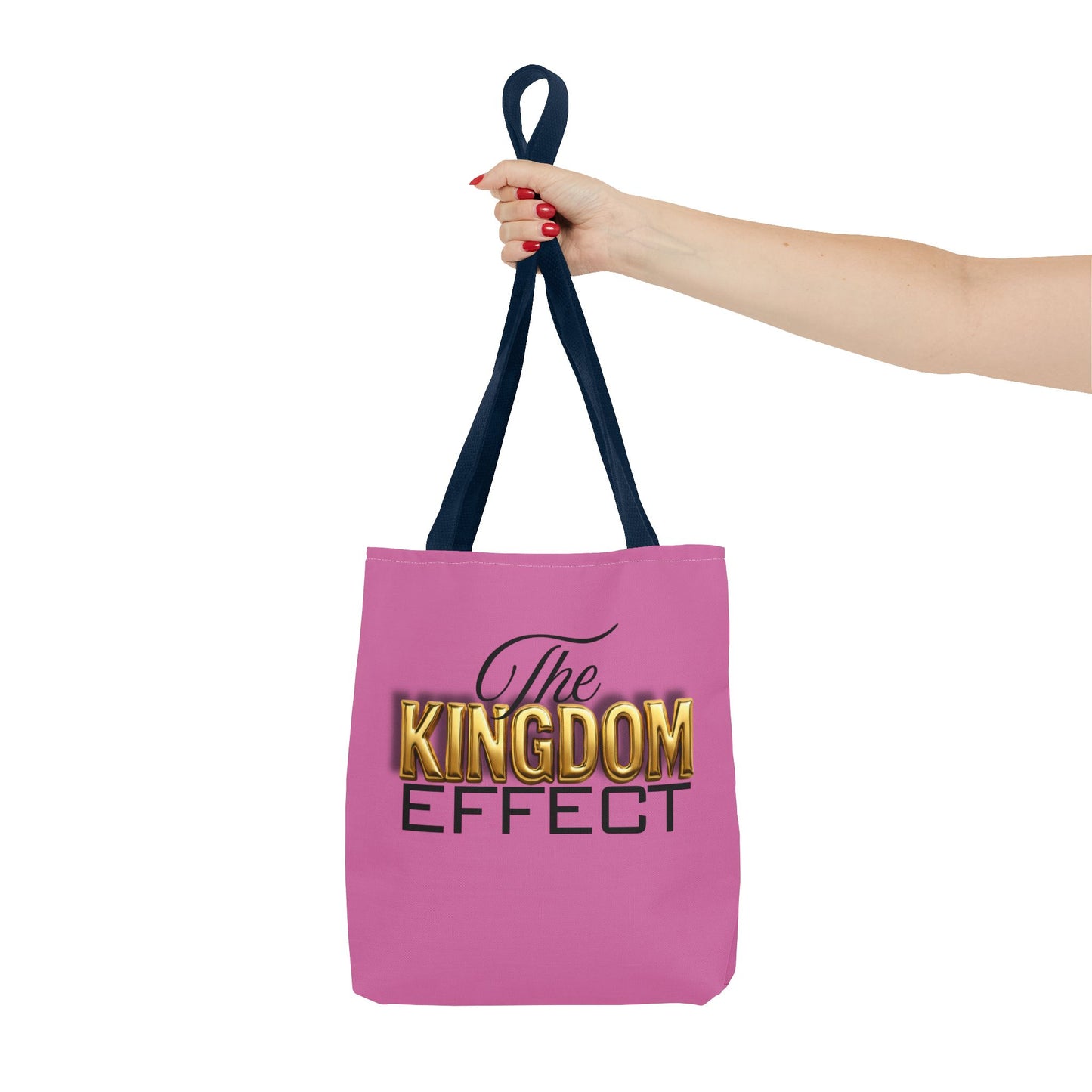 The Kingdom Effect, Pink Stylish Kingdom Effect Tote Bag, Eco-Friendly Shopping Bag, Gift for Kingdom Fans, Trendy Everyday Tote, Motivational Accessory