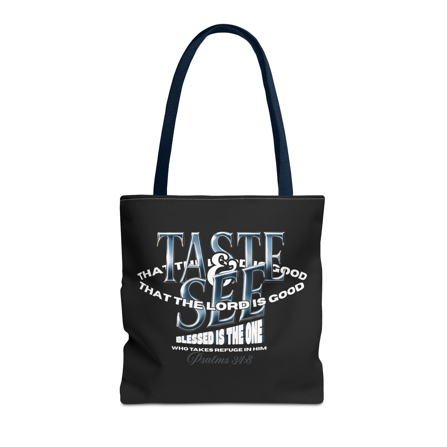 Taste and See Inspirational Tote Bag - Faith & Spirituality, Christian Gift, Bible Verse, Religious Accessories, Everyday Use, Stylish Carryall
