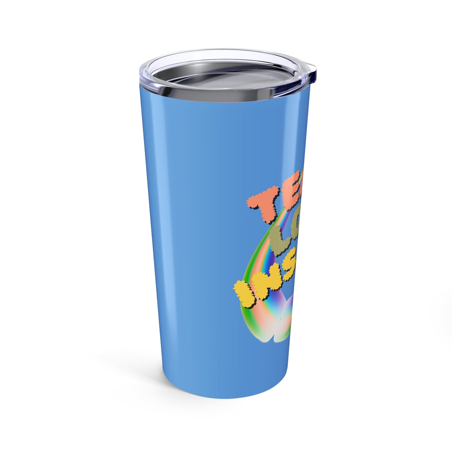 Teach Love Inspire Colorful Inspirational Tumbler - Teach Love Inspire, Motivational Drinkware, Teacher Gift, Travel Mug, Stylish Coffee Cup