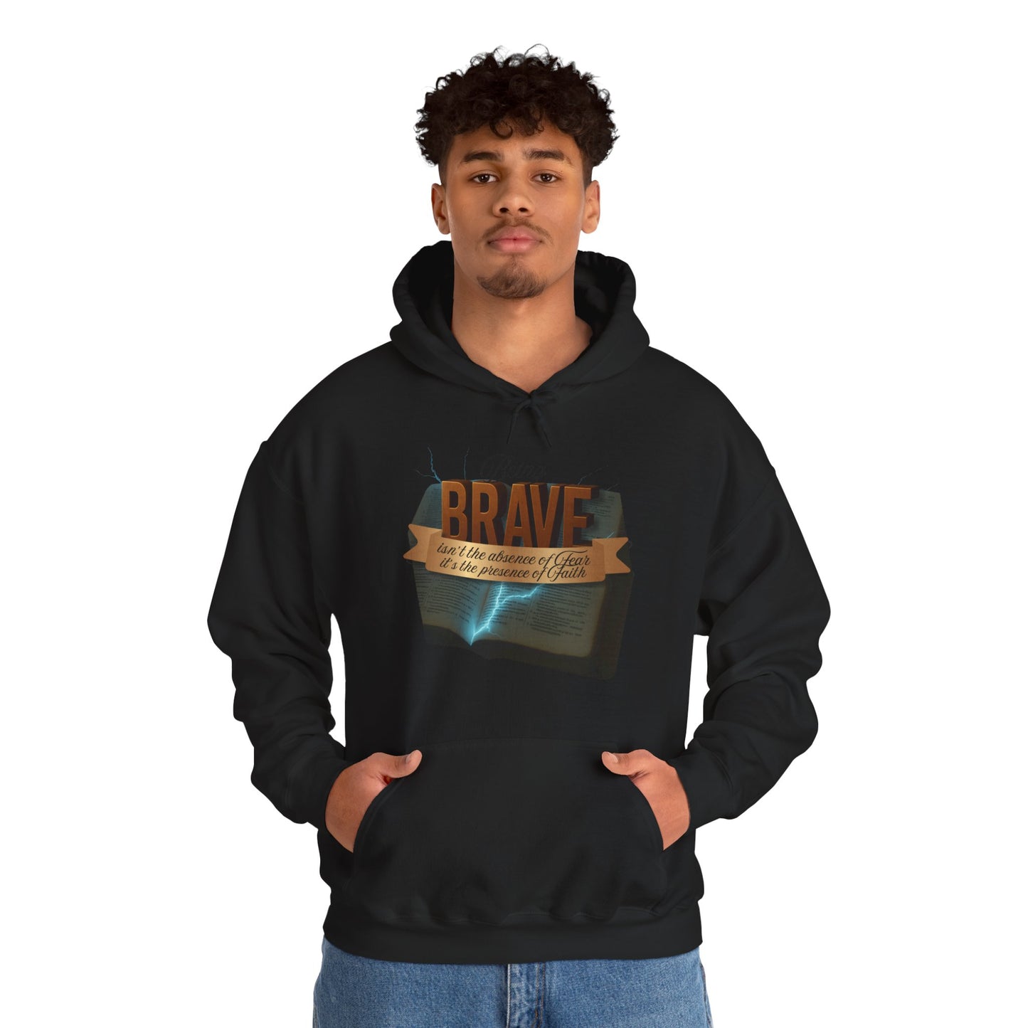 Brave Inspirational Hoodie, Inspirational Sweatshirt, Unisex Casual Wear, Gift for Him, Motivational Clothing