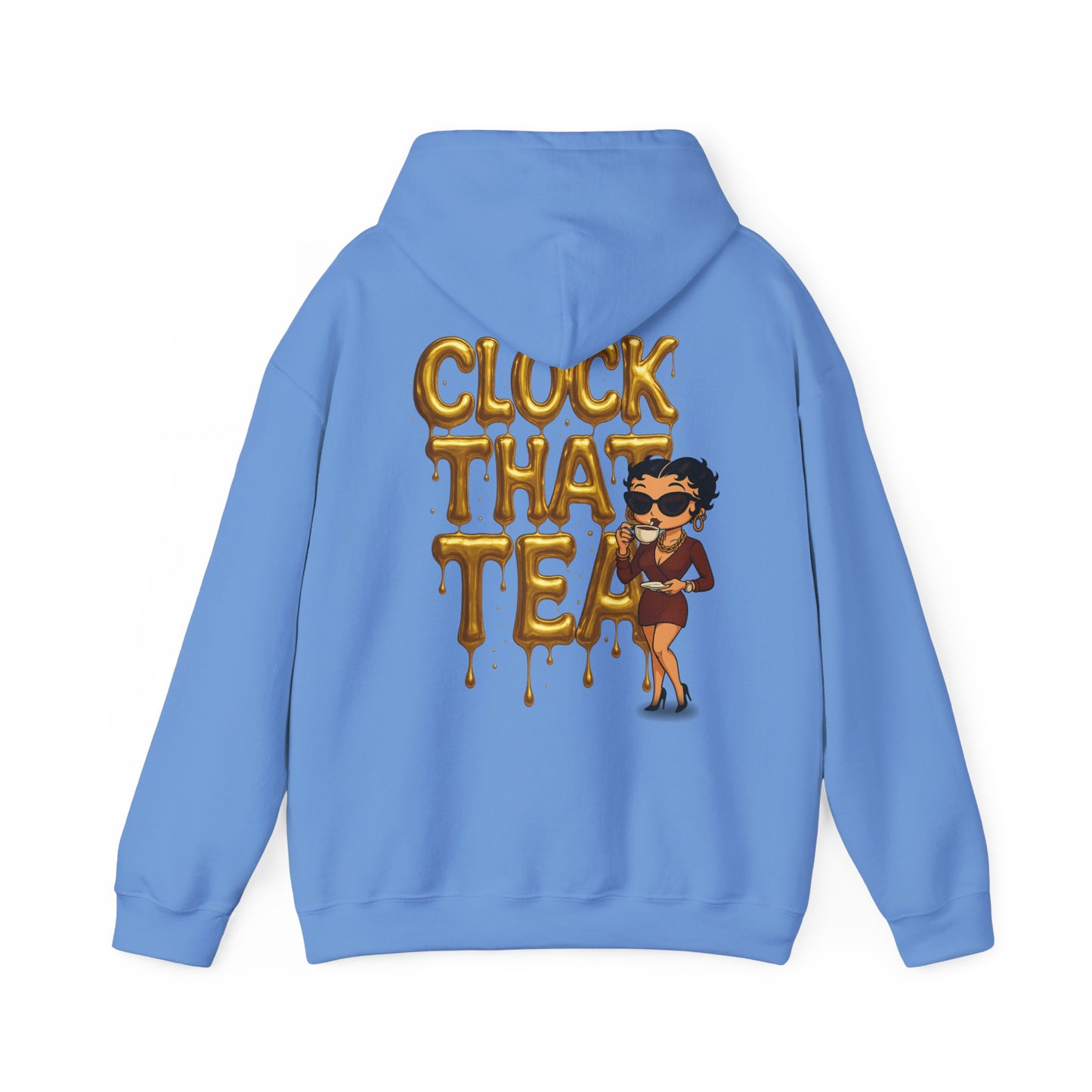 Clock That Tea Hooded Sweatshirt, Fun Unisex Hoodie, Cozy Sweatshirt Gift for Tea Lovers, Stylish Casual Wear, Perfect for Any Season