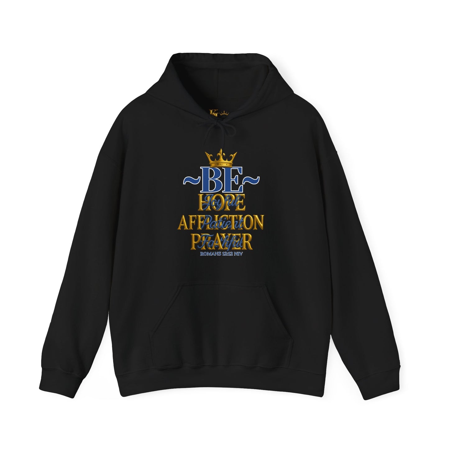 Romans 12:12 Inspirational Hoodie, Unisex Heavy Blend Hoodie, Love Prayer Sweatshirt, Cozy Gift for Friends, Affirmation Apparel