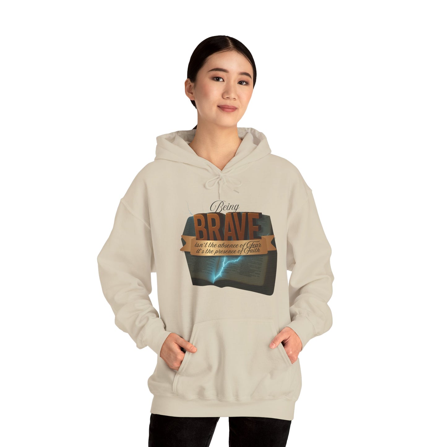 Brave Inspirational Hoodie, Inspirational Sweatshirt, Unisex Casual Wear, Gift for Him, Motivational Clothing