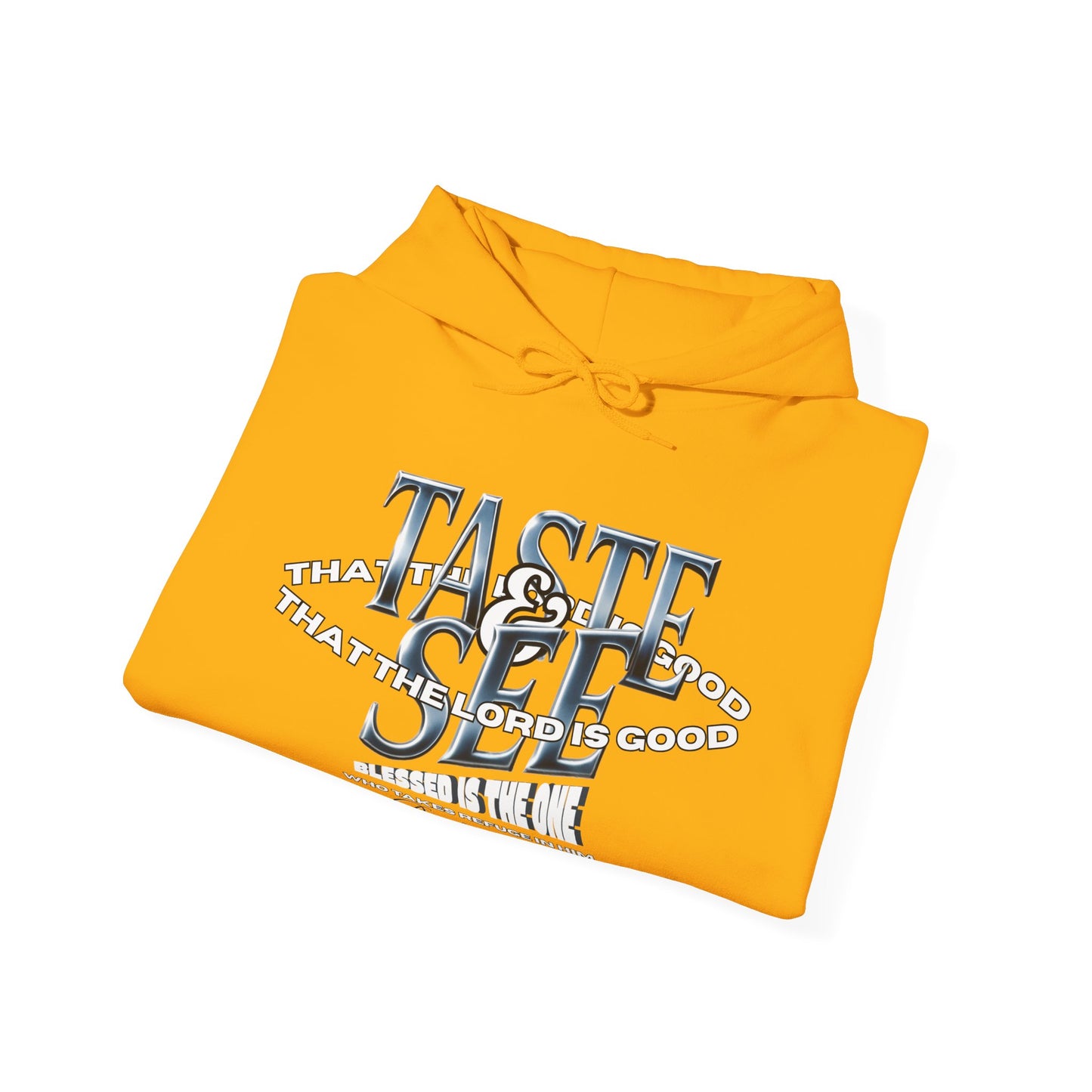 Taste & See Graphic Hoodie - Cozy Unisex Sweatshirt for Everyday Style, Gift for Friends, Inspirational Fashion, Fall Season