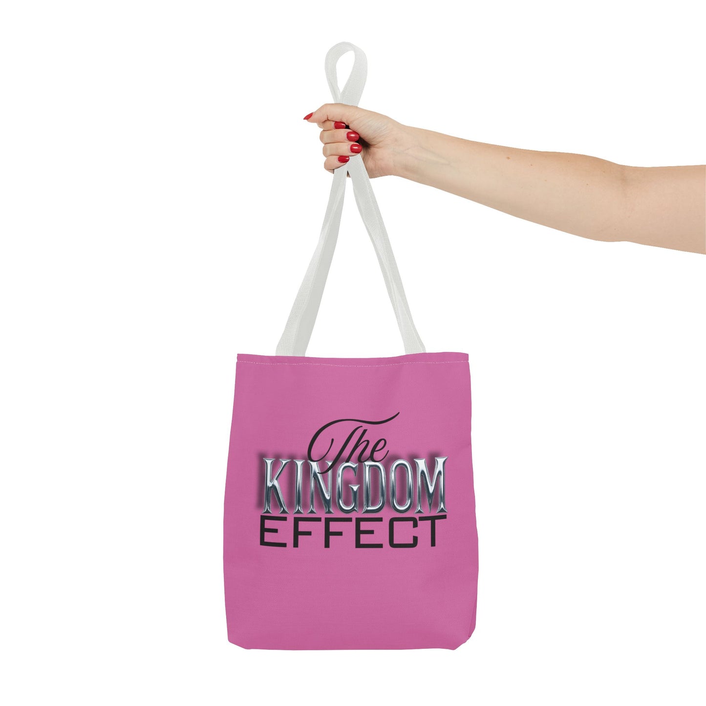 The Kingdom Effect Pink Tote Bag | Stylish Reusable Shoulder Bag | Gift for Kingdom Lovers | Eco-Friendly Shopping Tote, Everyday Companion