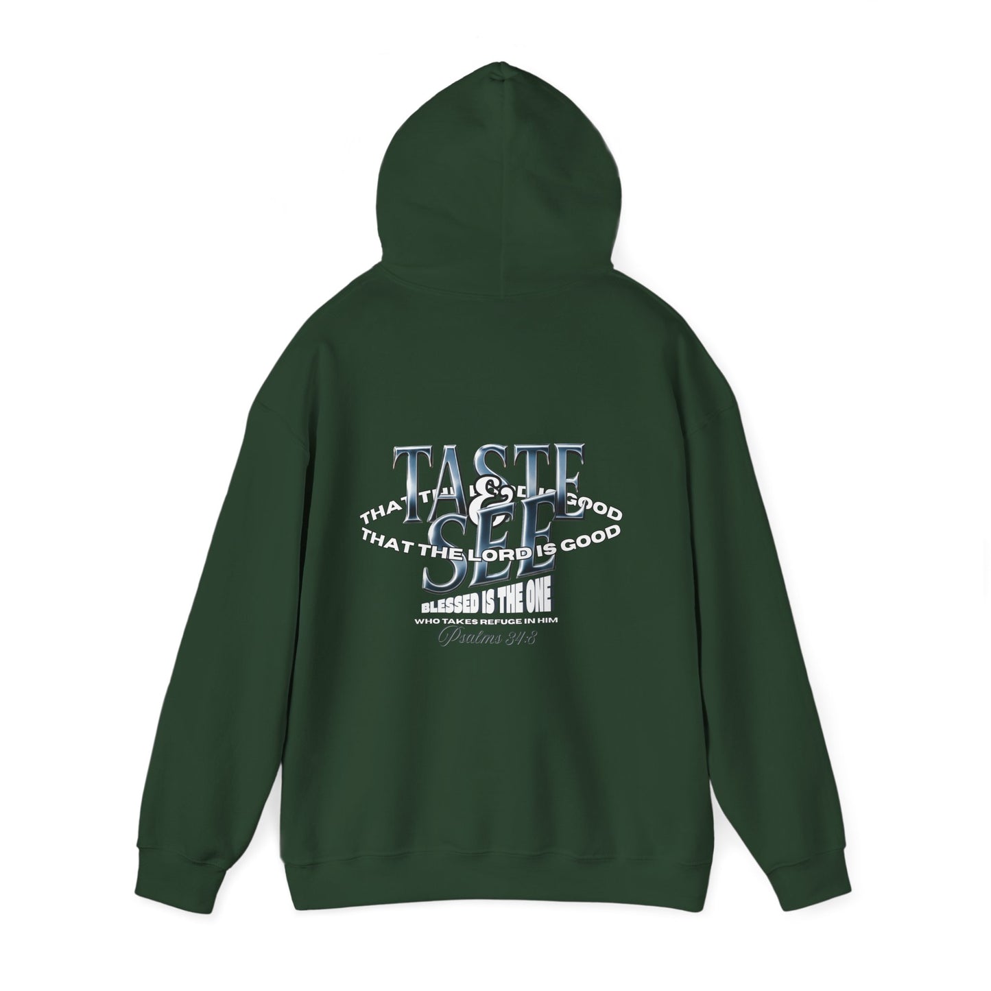 Taste & See Graphic Hoodie - Cozy Unisex Sweatshirt for Everyday Style, Gift for Friends, Inspirational Fashion, Fall Season