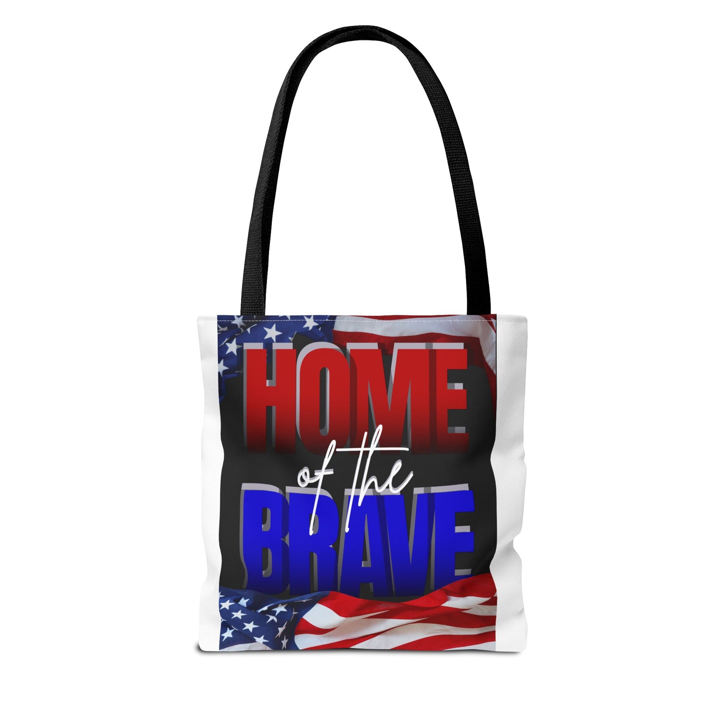 Patriotic Tote Bag - Land of the Free, Home of the Brave, USA Flag, Fourth of July, Gift for Patriots, Summer Fun