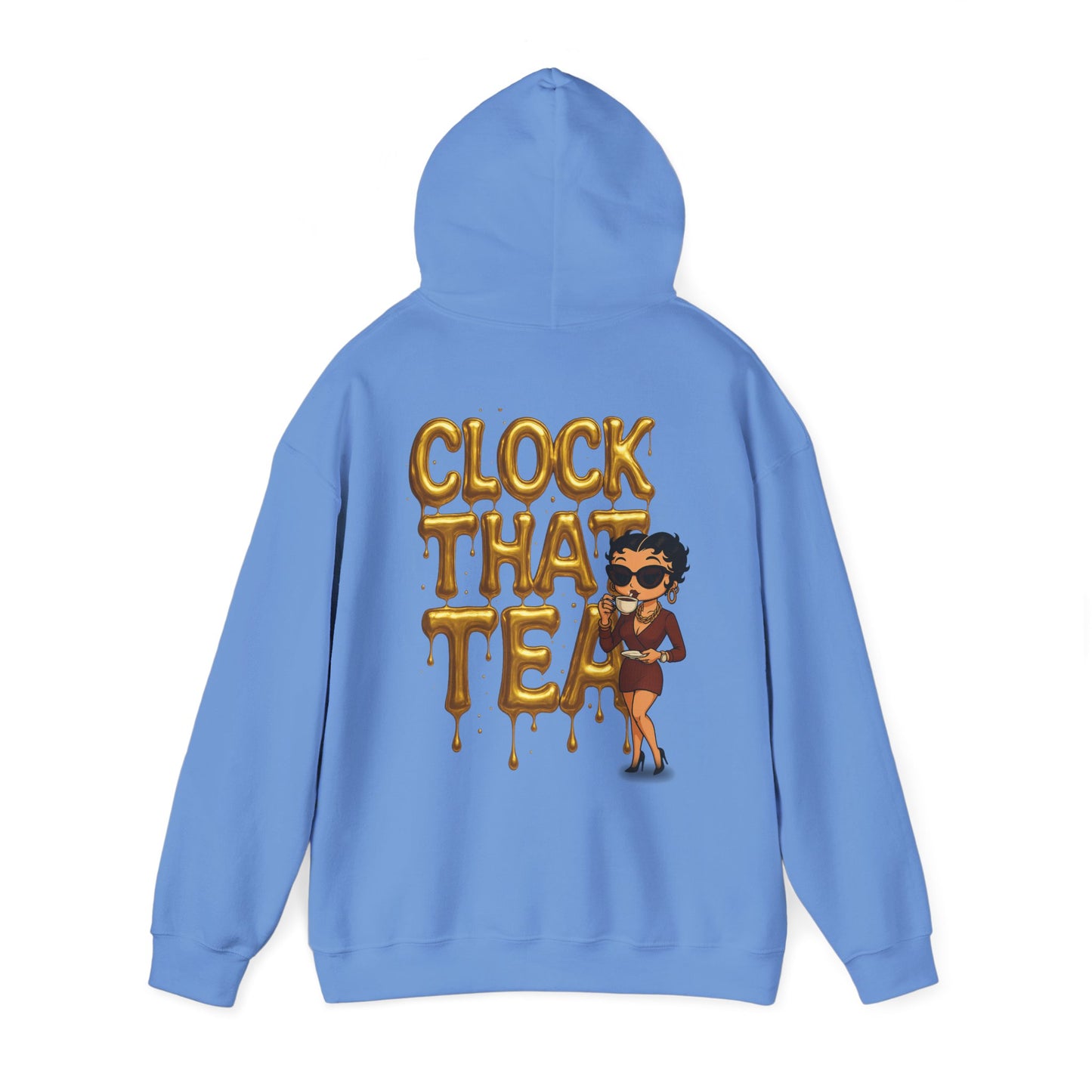 Clock That Tea Hooded Sweatshirt, Fun Unisex Hoodie, Cozy Sweatshirt Gift for Tea Lovers, Stylish Casual Wear, Perfect for Any Season