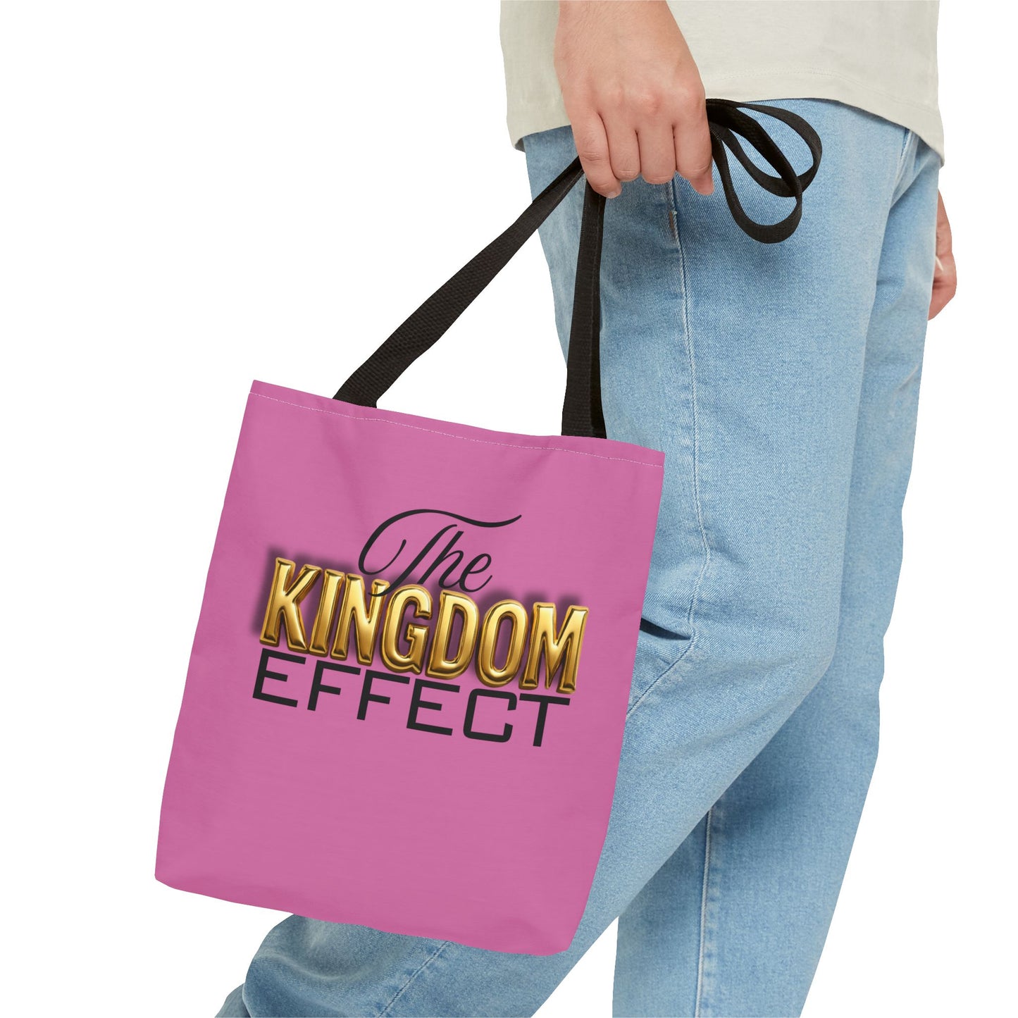 The Kingdom Effect, Pink Stylish Kingdom Effect Tote Bag, Eco-Friendly Shopping Bag, Gift for Kingdom Fans, Trendy Everyday Tote, Motivational Accessory