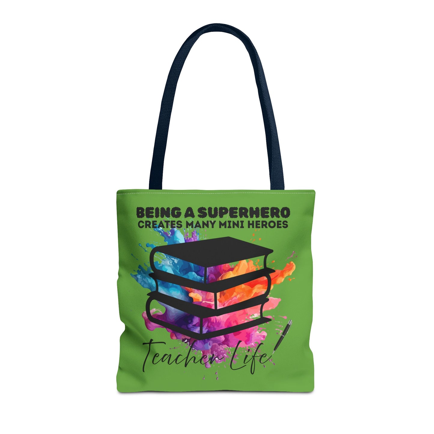 Superhero Teacher Life Tote Bag, Teacher Gift, Eco-Friendly Bag, Back to School Accessory, Inspirational Tote