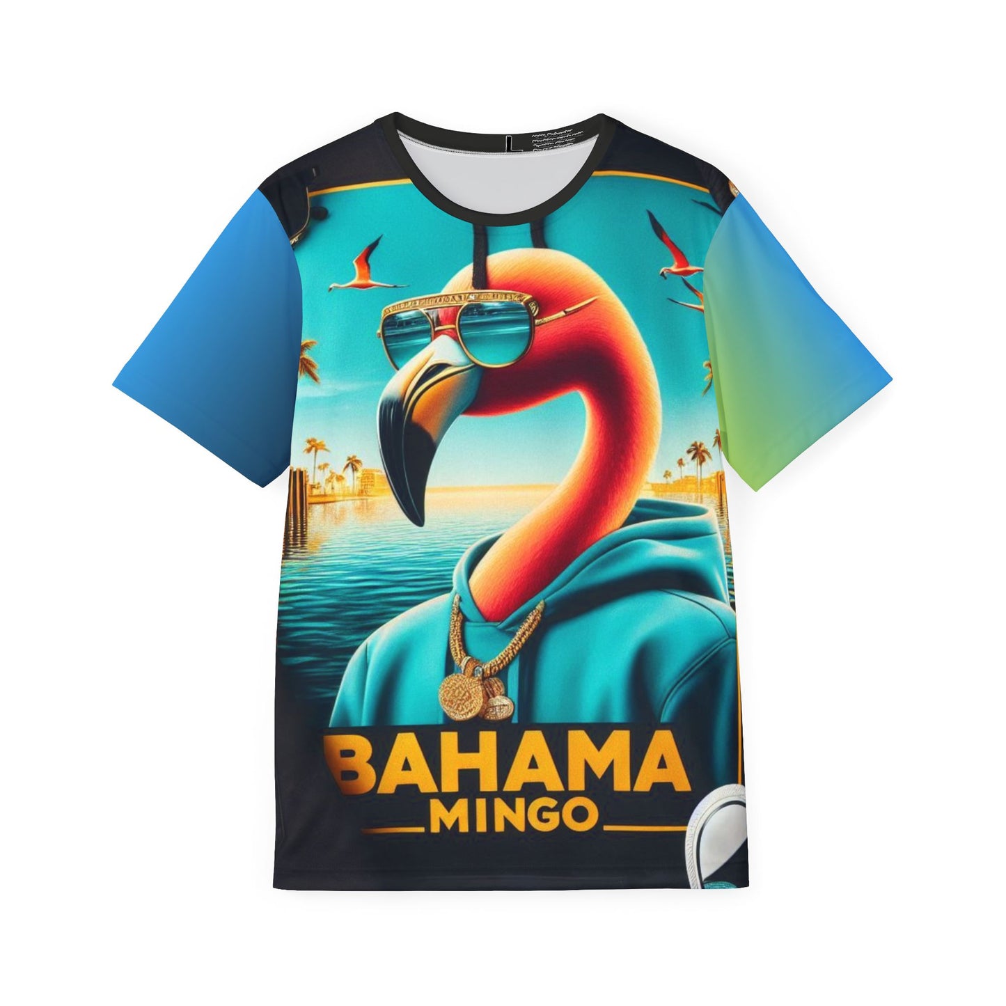 Bahama Mingo, Vibrant Tropical Sports Jersey - Fun and Unique Men's Apparel for Parties, Beach Days, Birthdays, Festivals, and More!