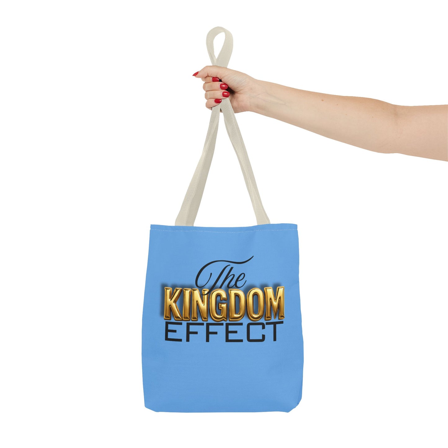 The Kingdom Effect, Blue Stylish Kingdom Effect Tote Bag, Eco-Friendly Shopping Bag, Gift for Kingdom Fans, Trendy Everyday Tote, Motivational Accessory